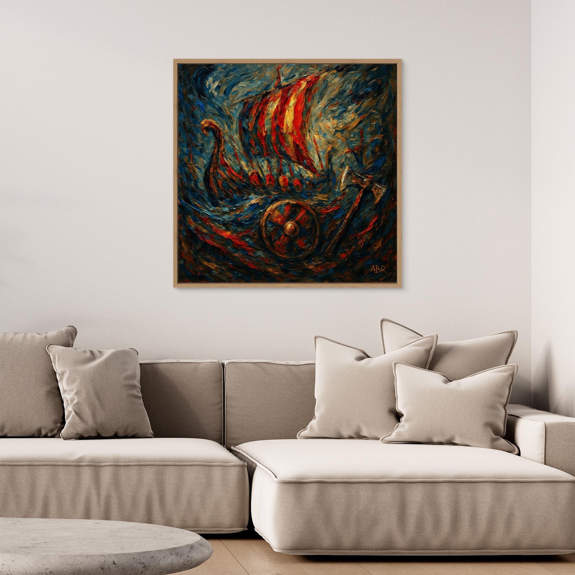 Viking Longship Canvas Wall Art