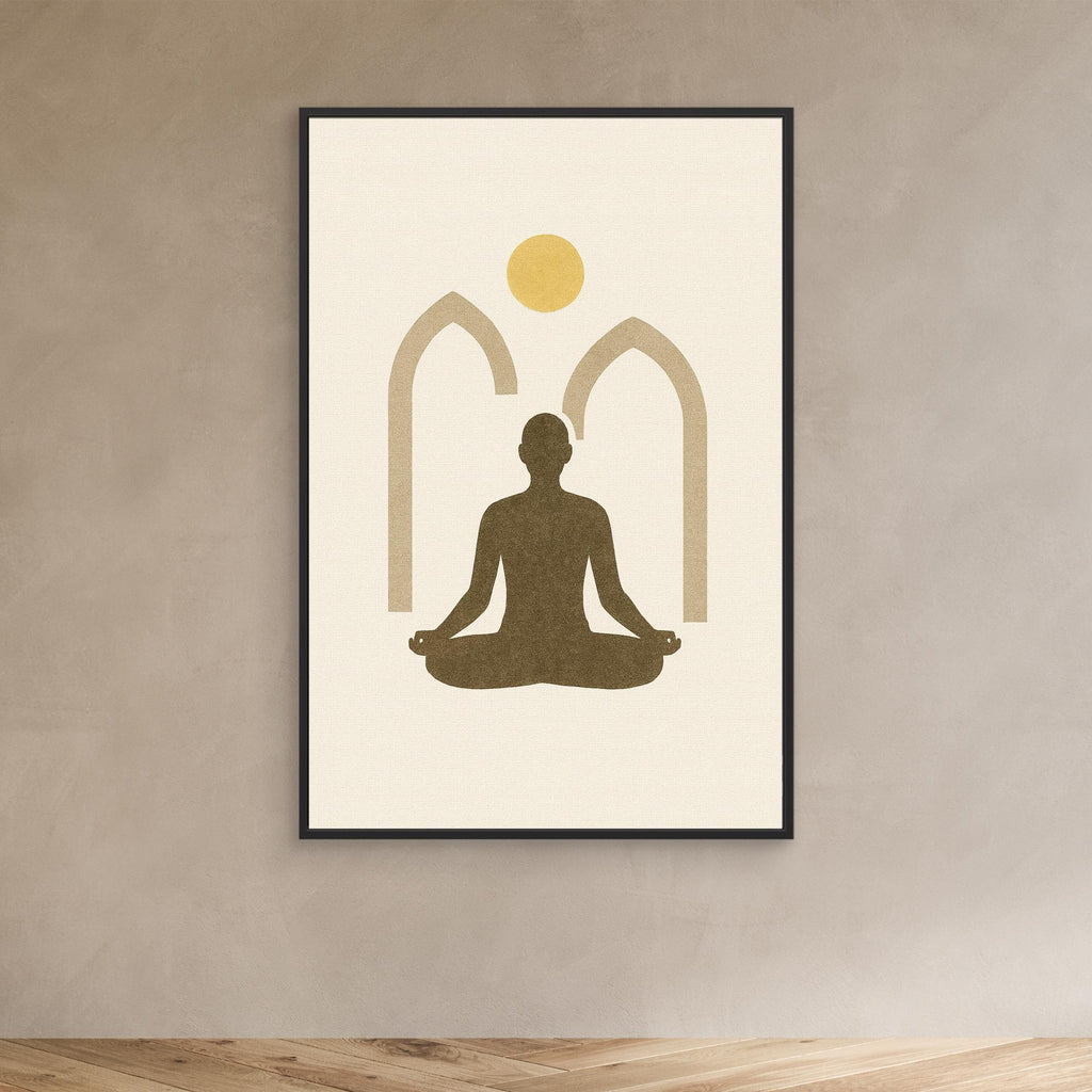 Sacred Stillness – Minimalist Meditation & Arch Canvas Art