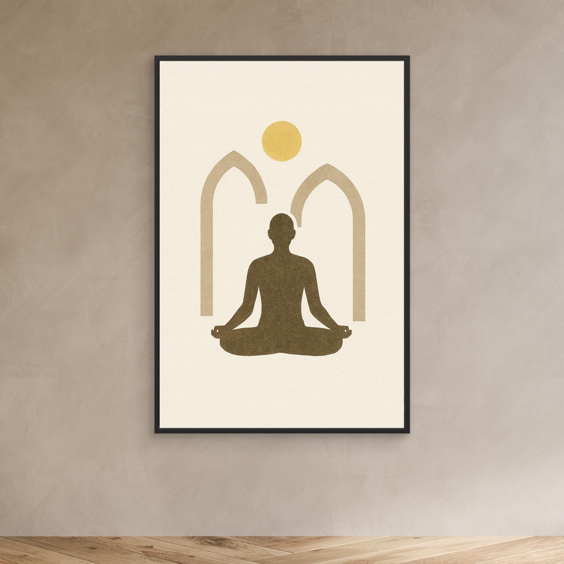 Sacred Stillness – Minimalist Meditation & Arch Canvas Art