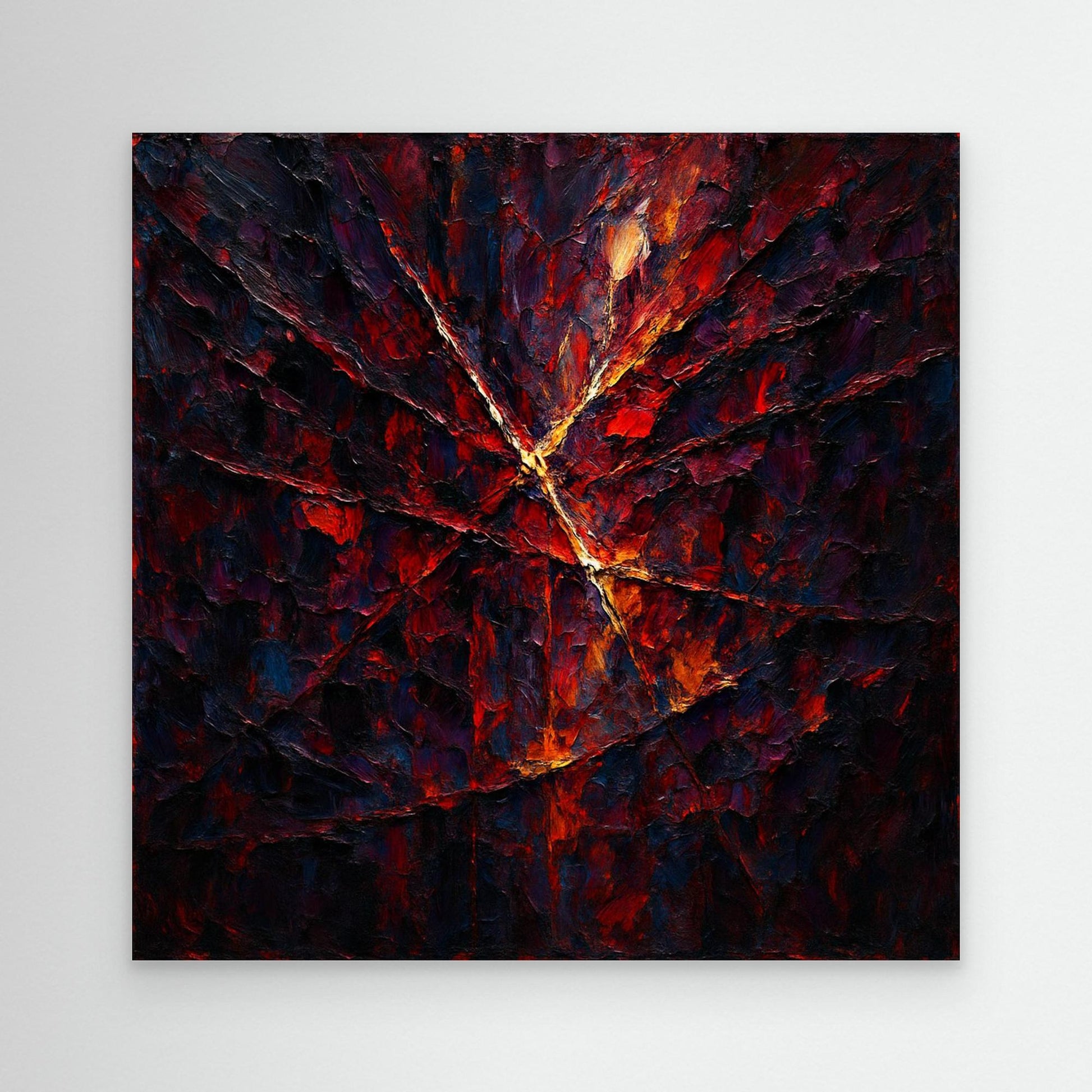 Cracked Fire Texture – Abstract Canvas Wall Art