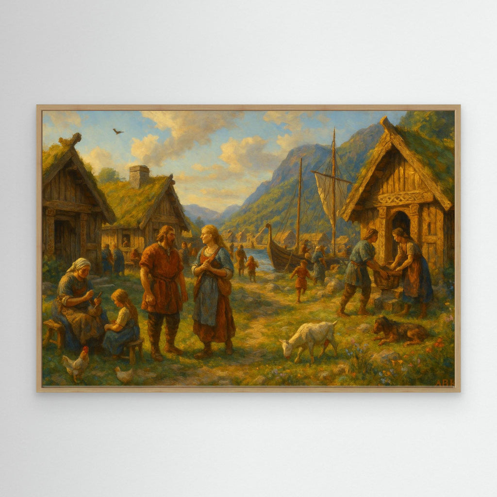 Viking Village Life Canvas Print