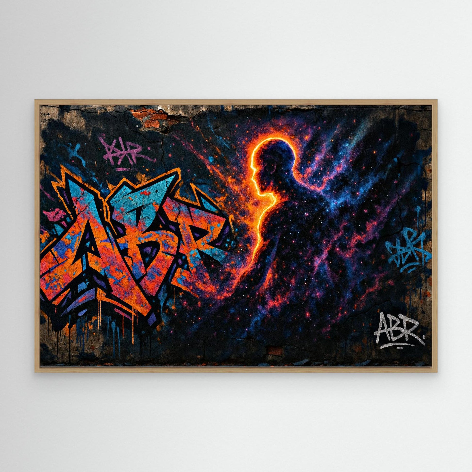 Galactic Silhouette Canvas Wall Art 