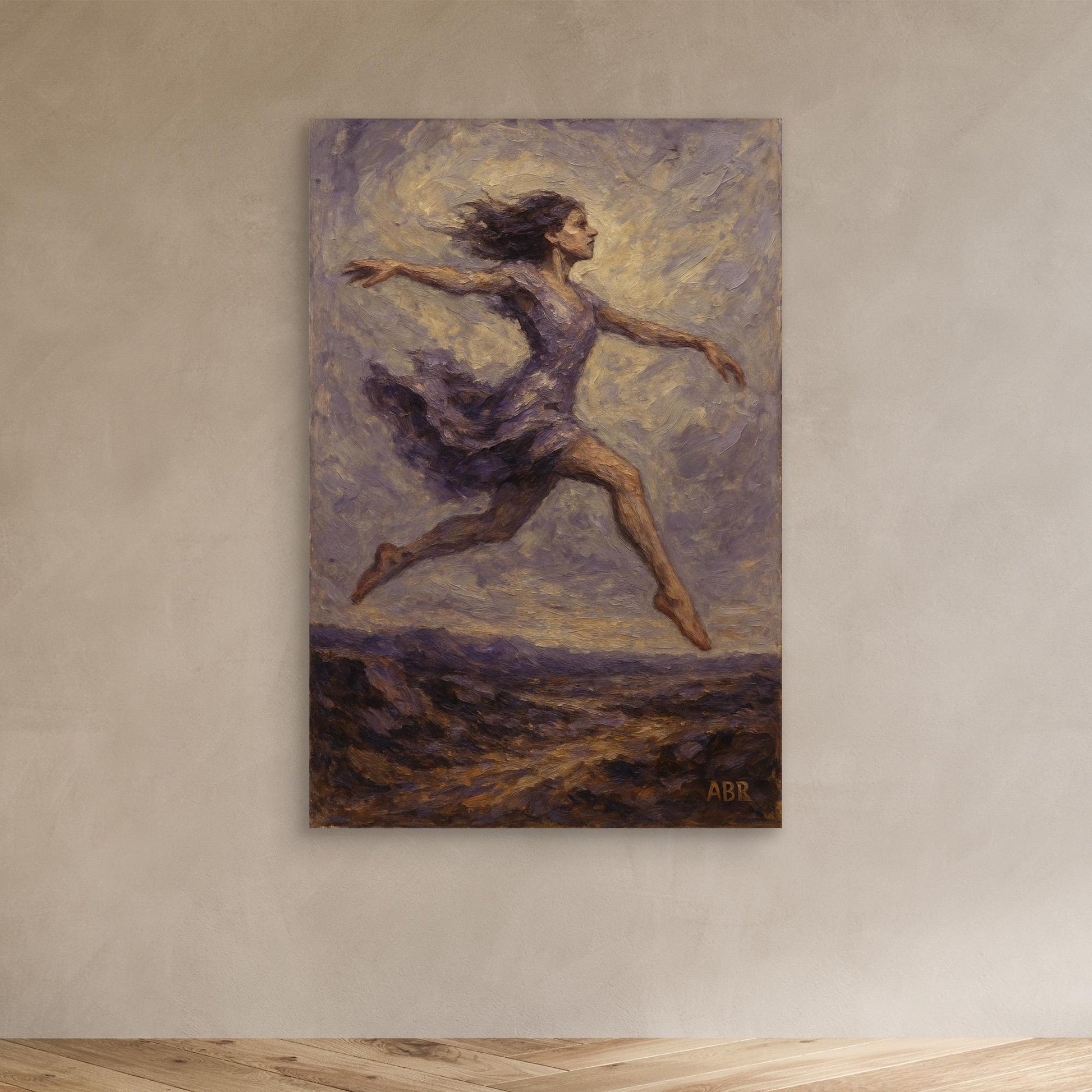 Graceful Woman in Motion Wall Print