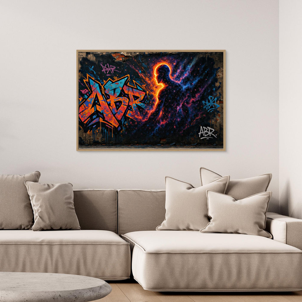Galactic Silhouette Canvas Wall Art 