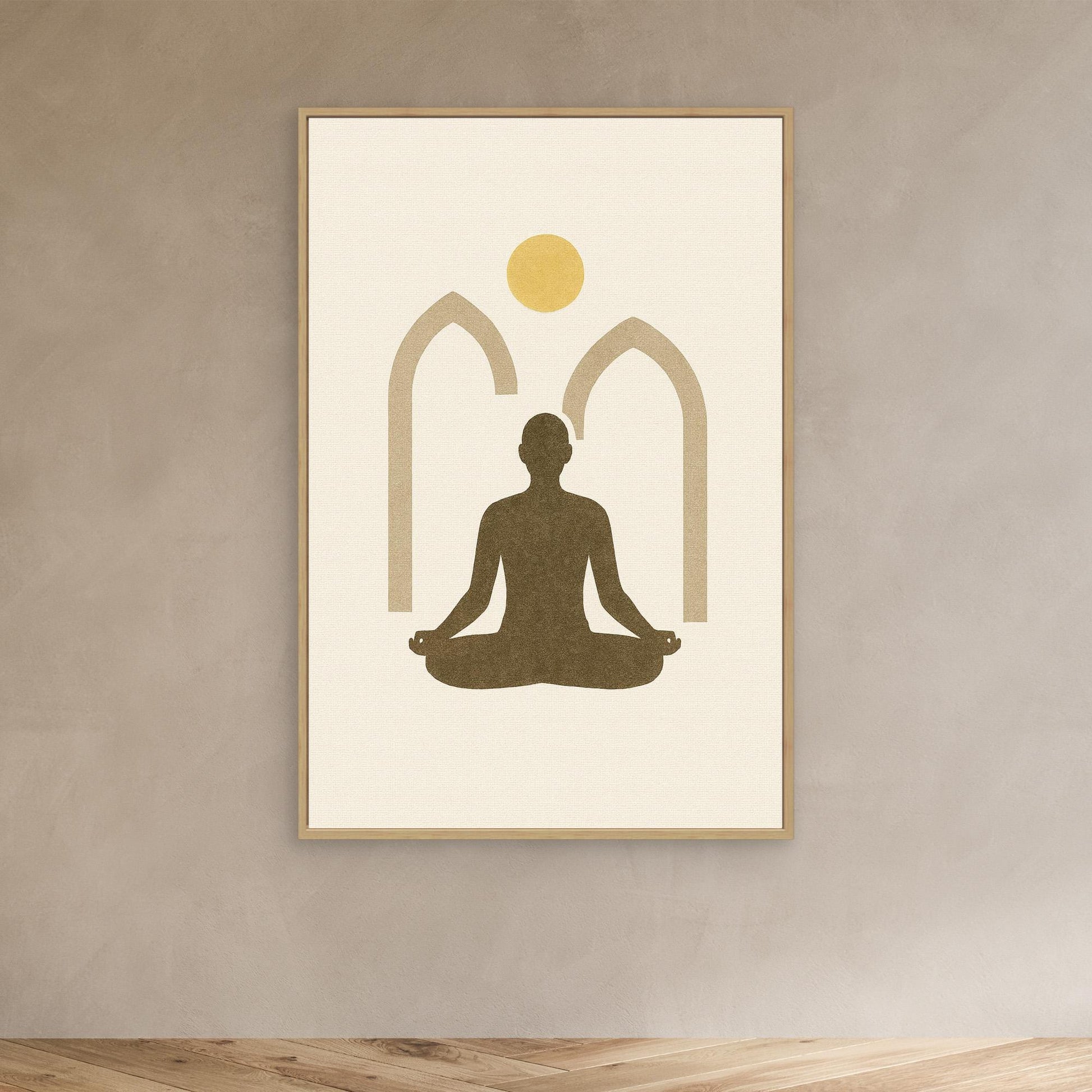 Sacred Stillness – Minimalist Meditation & Arch Canvas Art