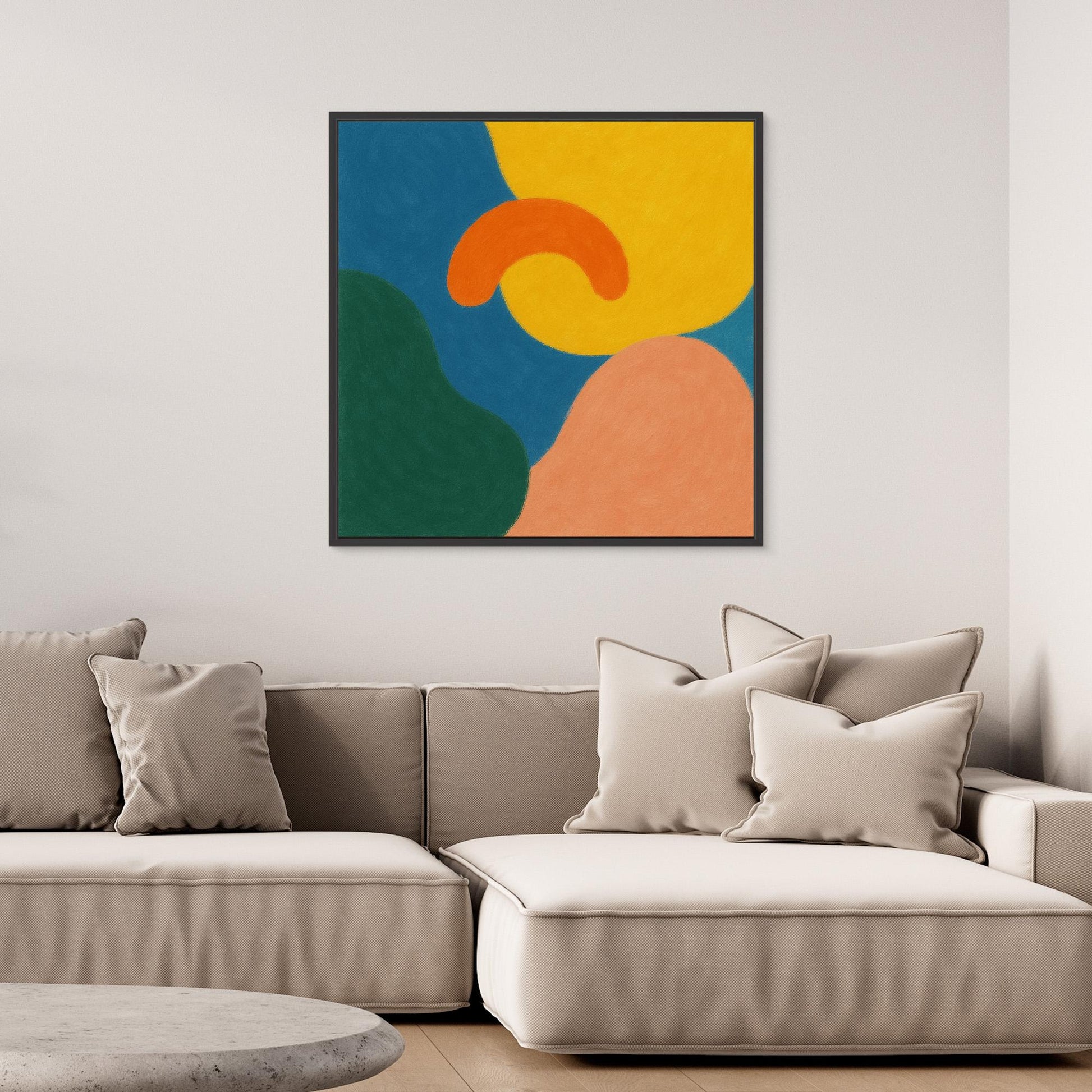 Playful Shapes – Colorful Geometric Abstract Canvas Print