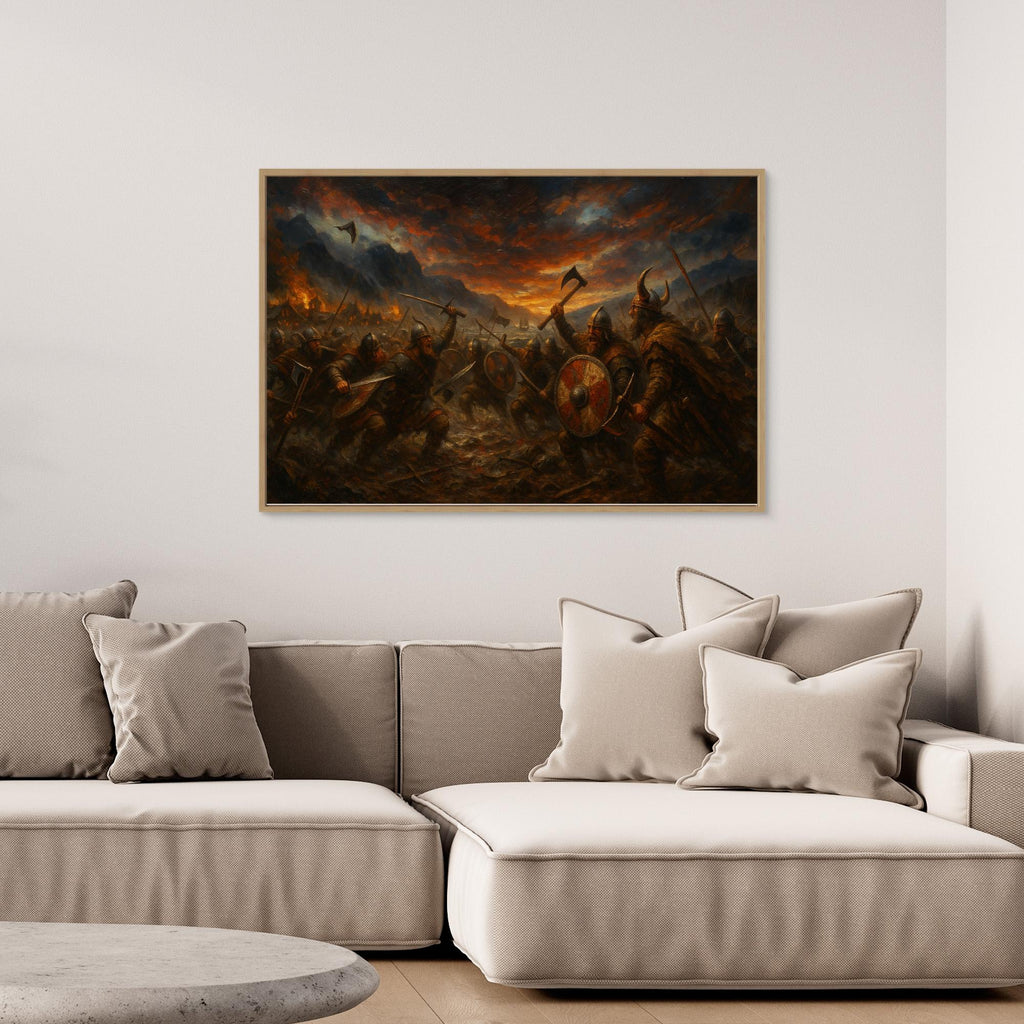 Viking Battle Canvas Wall Art