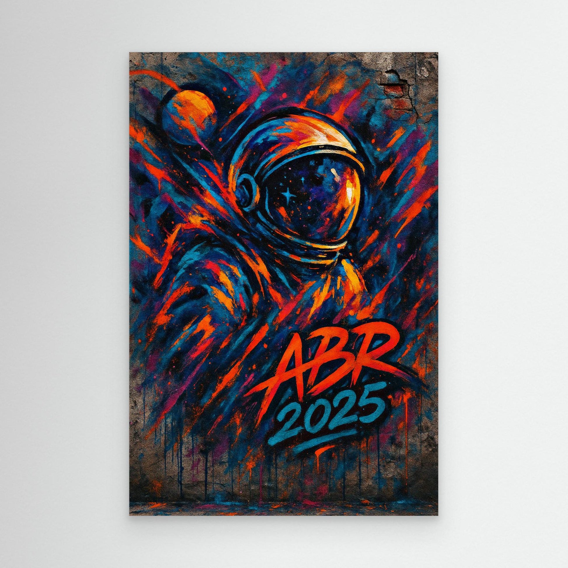 Graffiti Astronaut Canvas Wall Art – Space Street Style Print