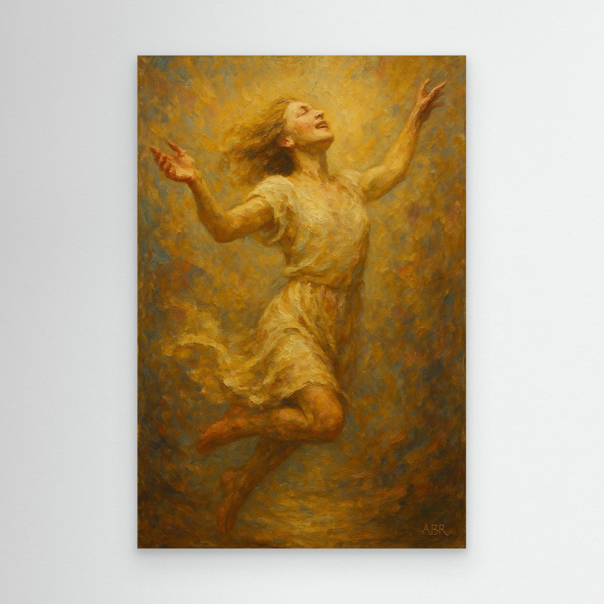 Joyful Woman Figurative Canvas Wall Art