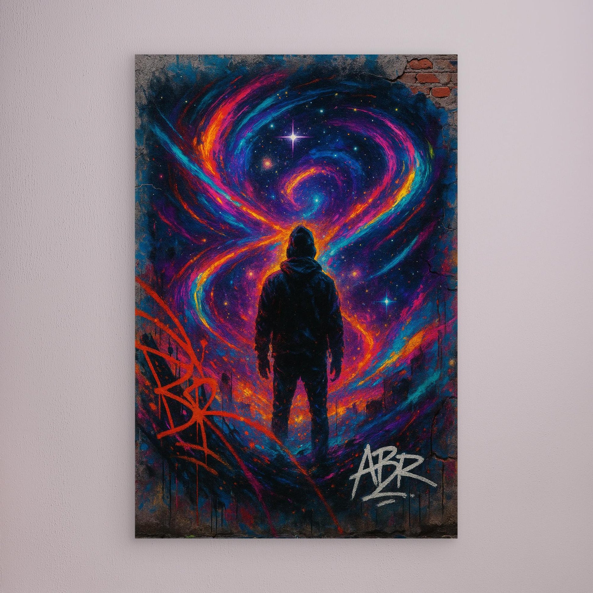 Galaxy Silhouette Canvas Wall Art – Urban Psychedelic Style