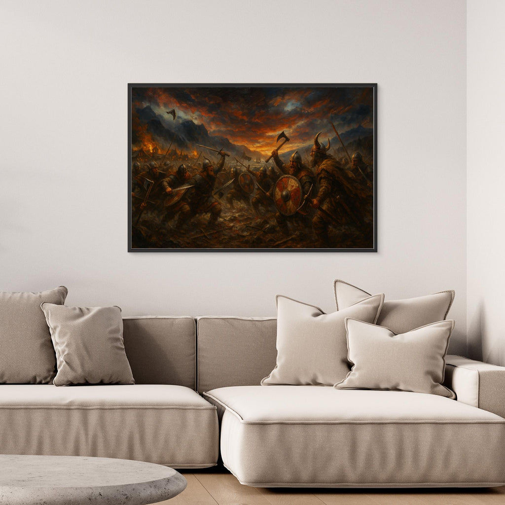 Viking Battle Canvas Wall Art