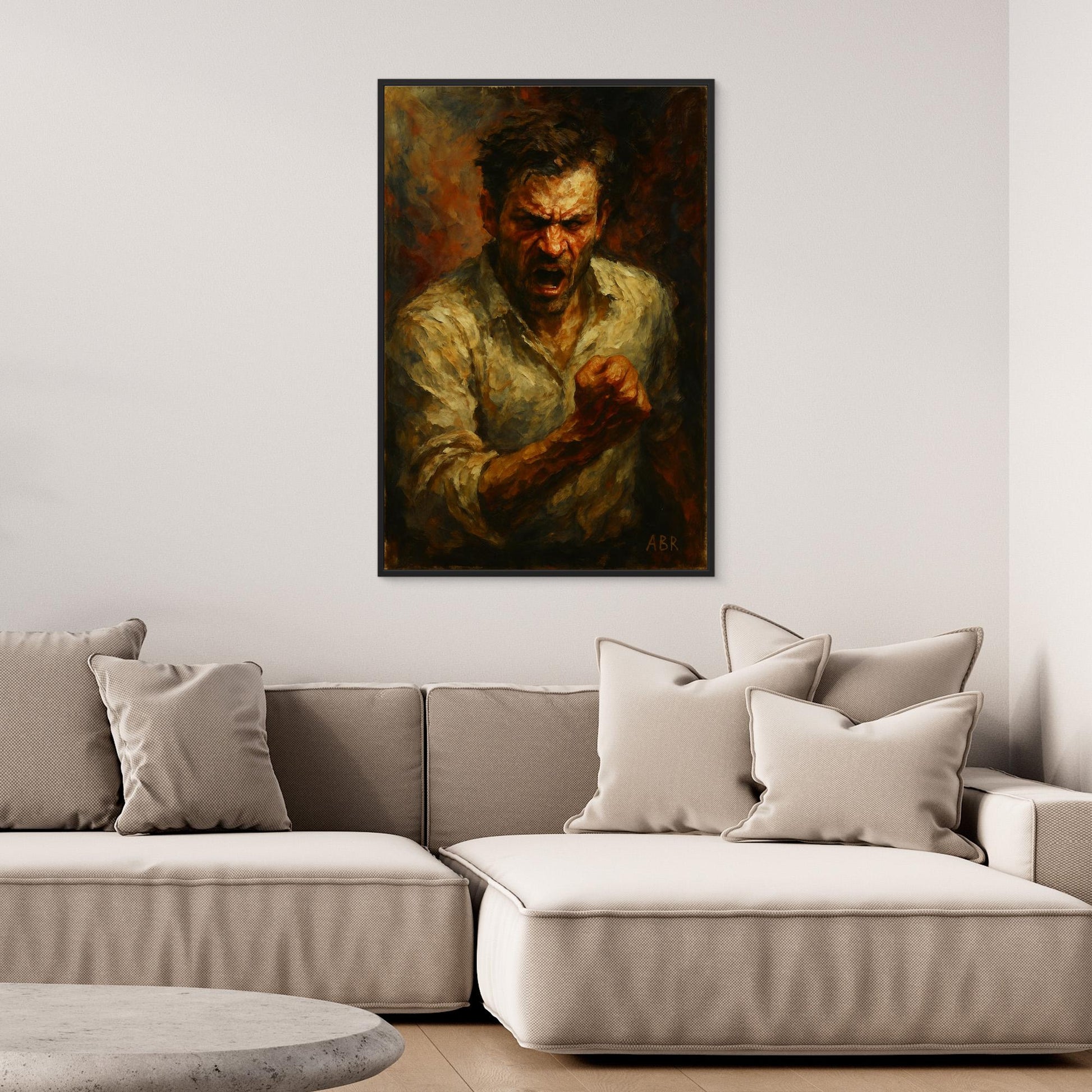 Powerful Male Portrait Canvas Wall Art Print