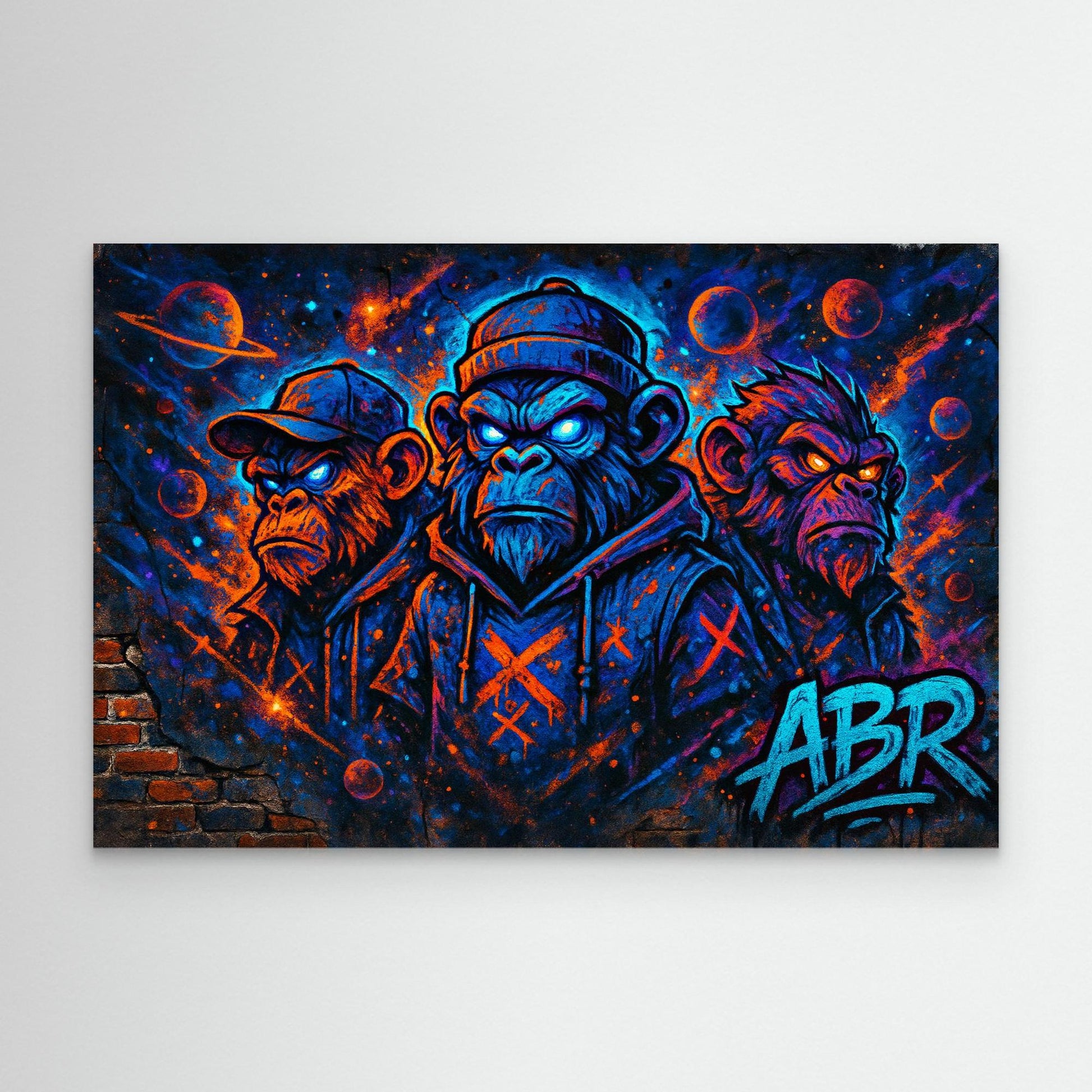 Space Ape Trio – Graffiti Canvas Wall Art