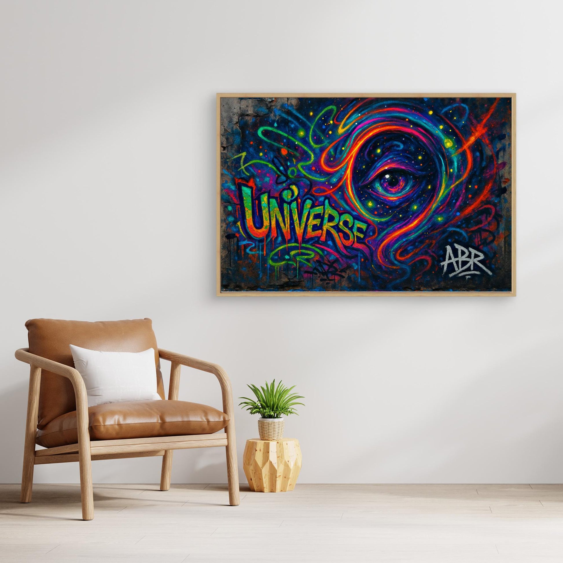 Cosmic Eye Graffiti Canvas Wall Art