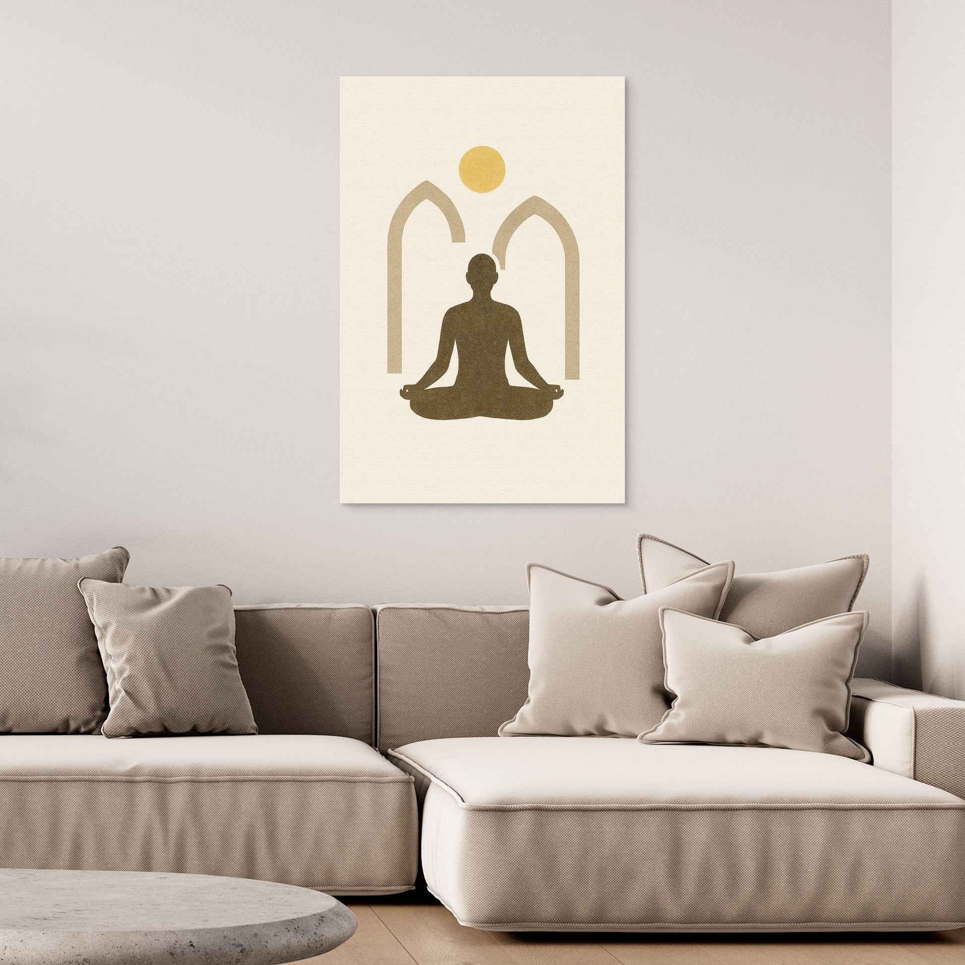 Sacred Stillness – Minimalist Meditation & Arch Canvas Art