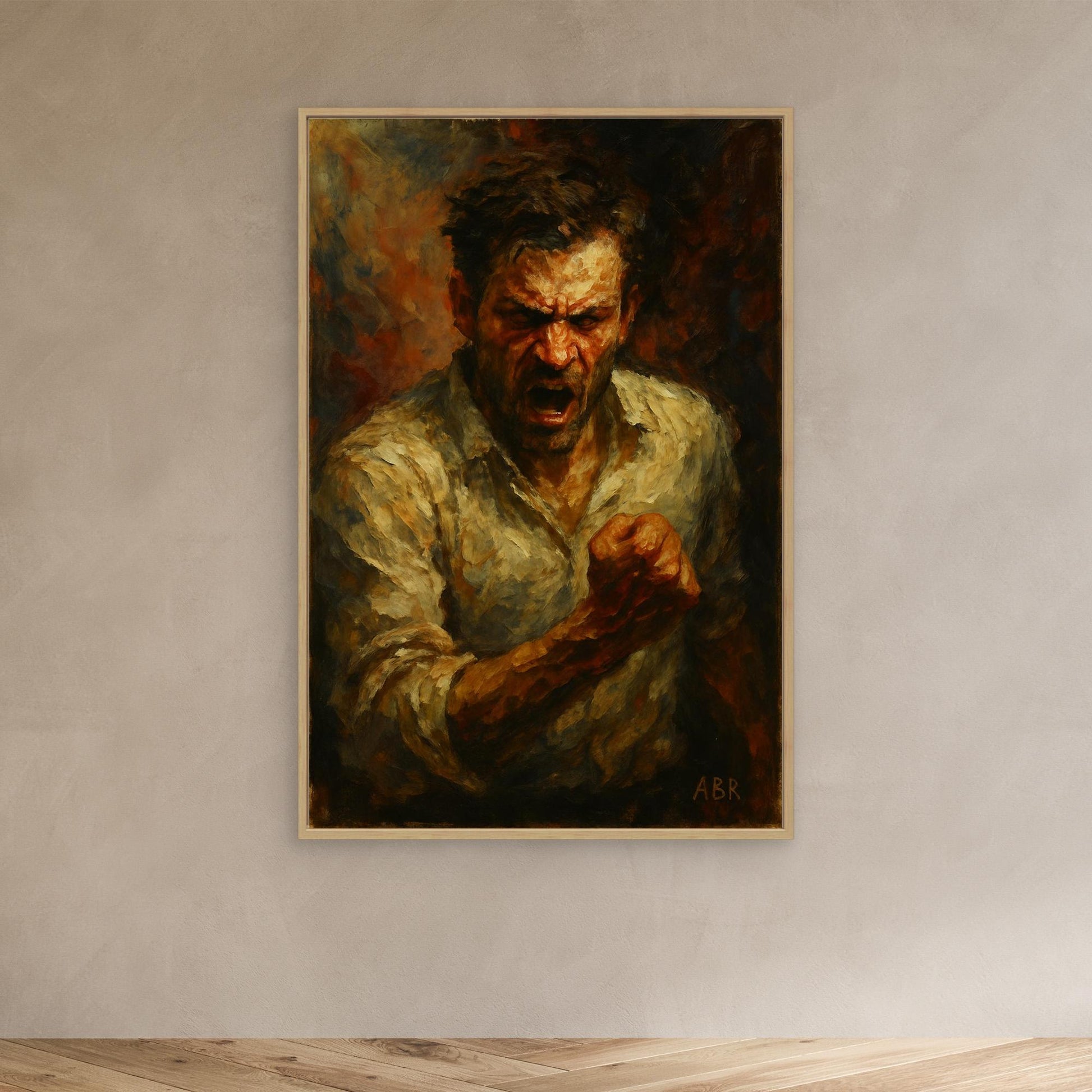 Powerful Male Portrait Canvas Wall Art Print
