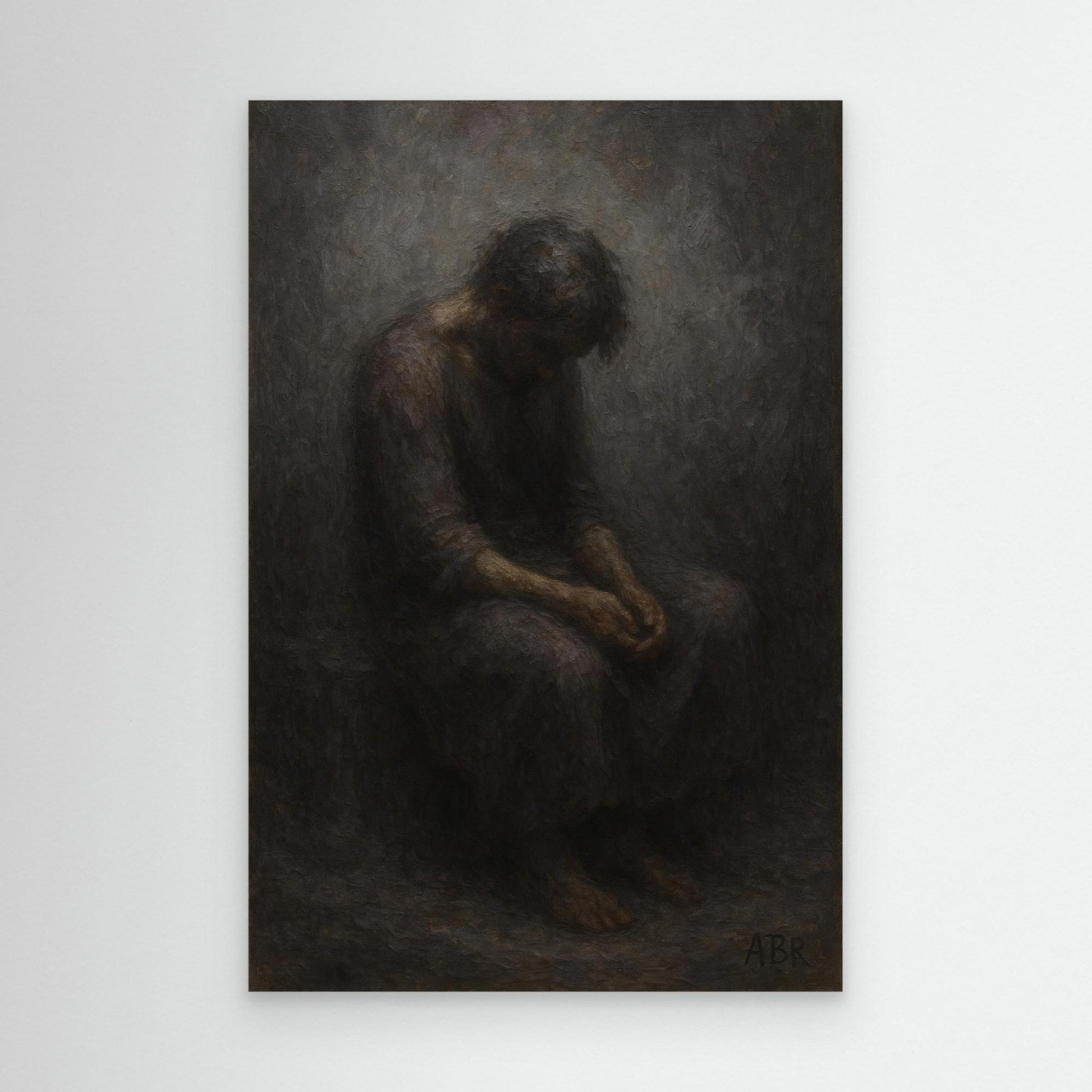 Melancholy Figurative Canvas Wall Art