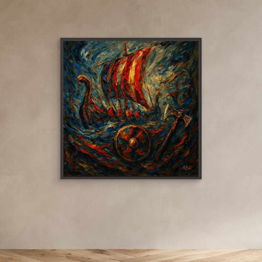 Viking Longship Canvas Wall Art