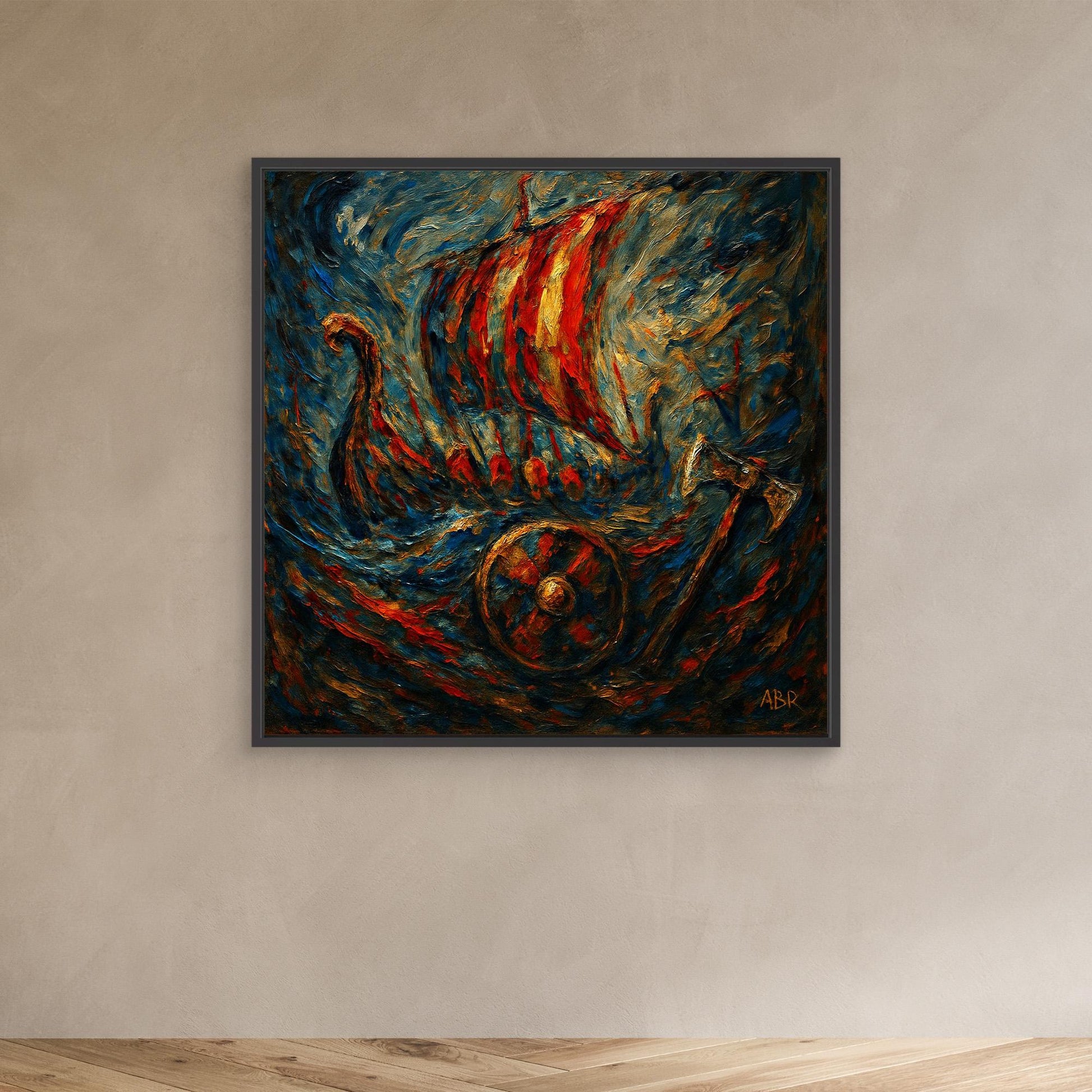Viking Longship Canvas Wall Art