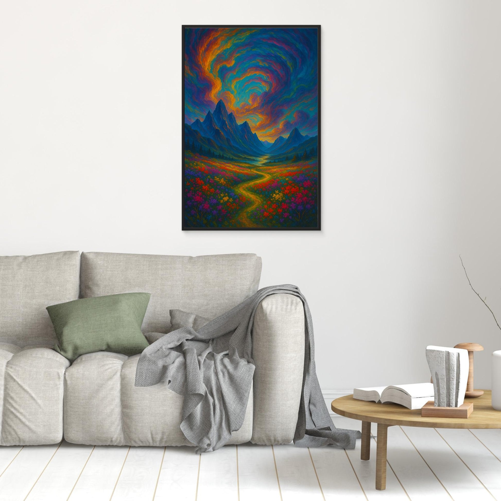 Colorful Fantasy Landscape Canvas Wall Art – Surreal Nature Print