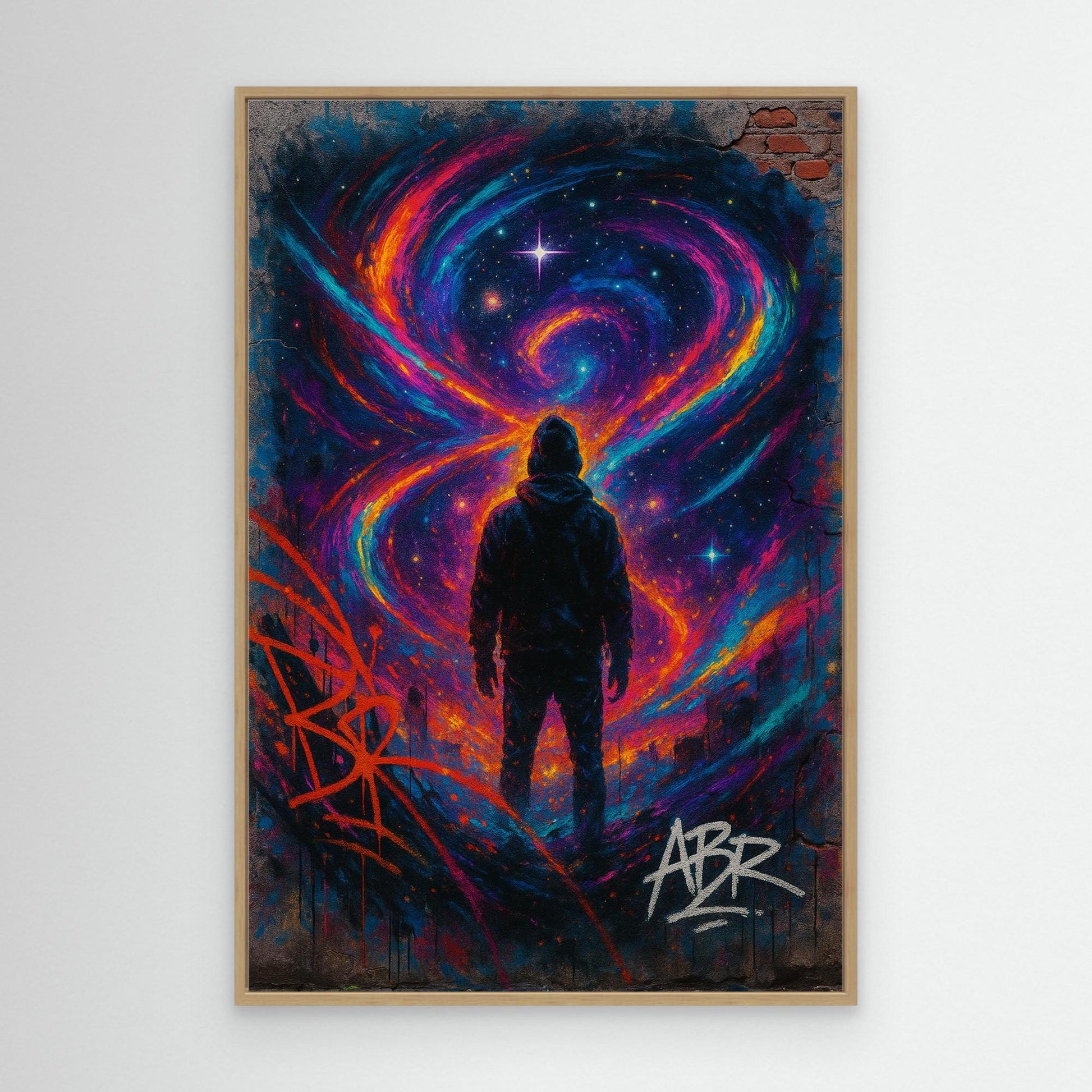 Galaxy Silhouette Canvas Wall Art – Urban Psychedelic Style
