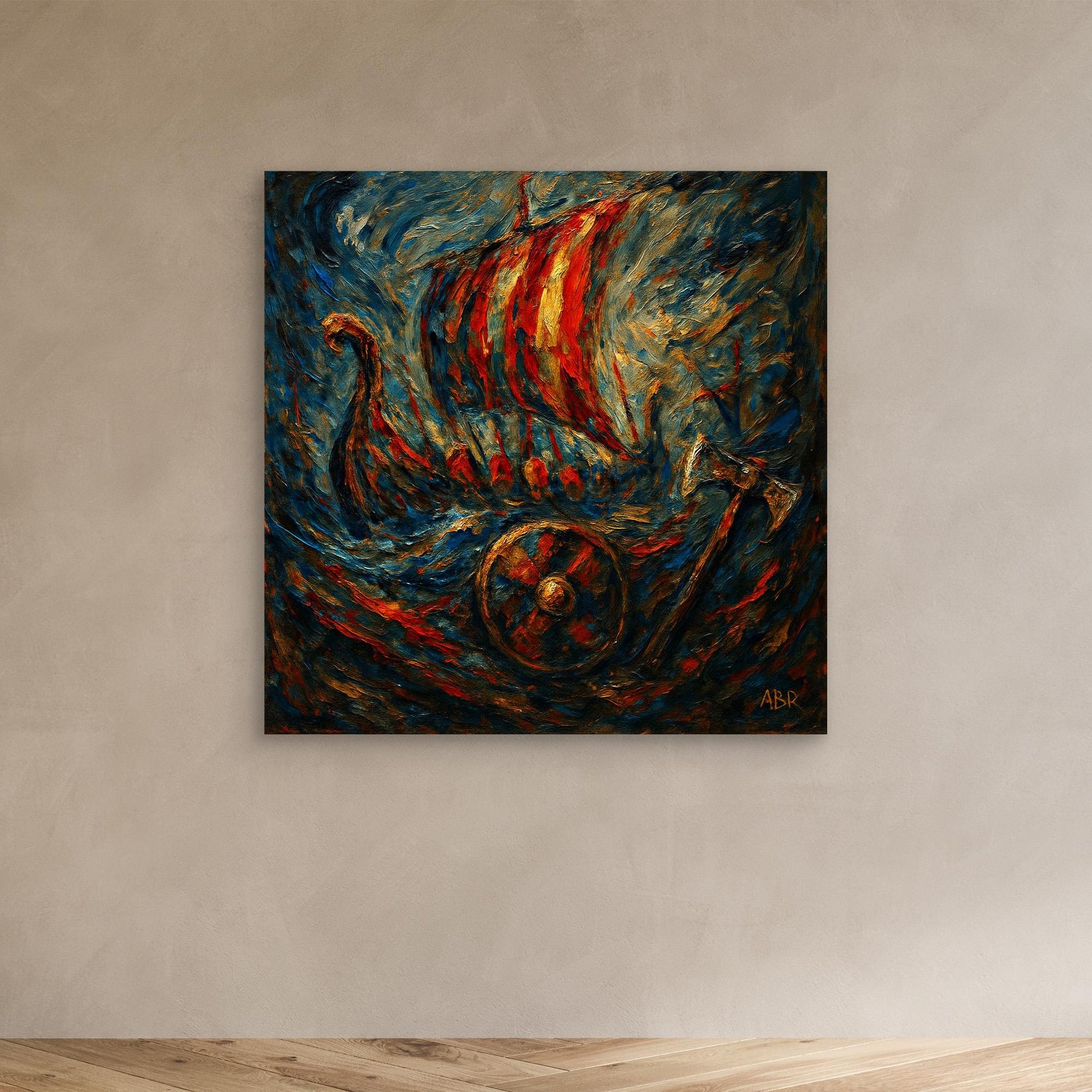 Viking Longship Canvas Wall Art