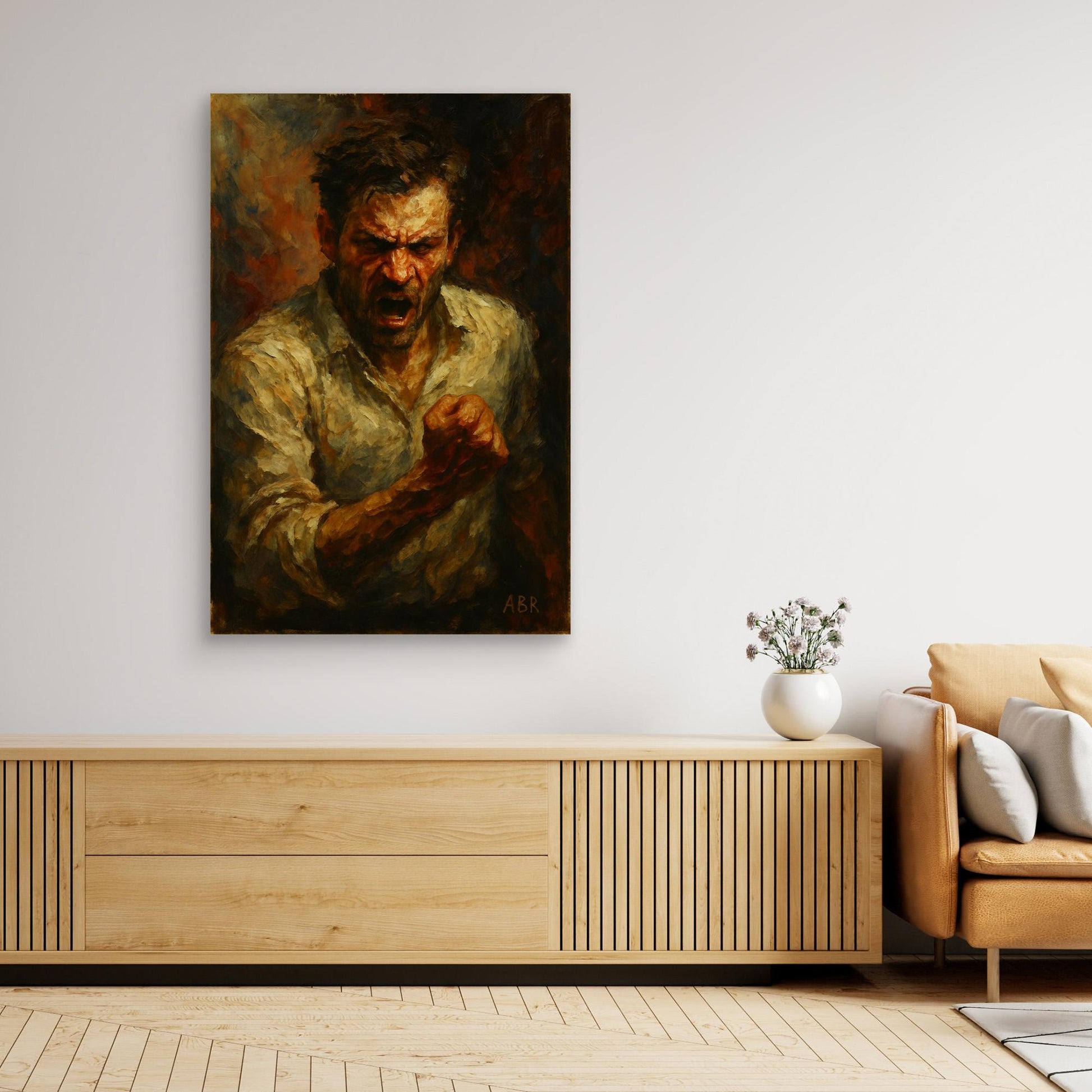Powerful Male Portrait Canvas Wall Art Print
