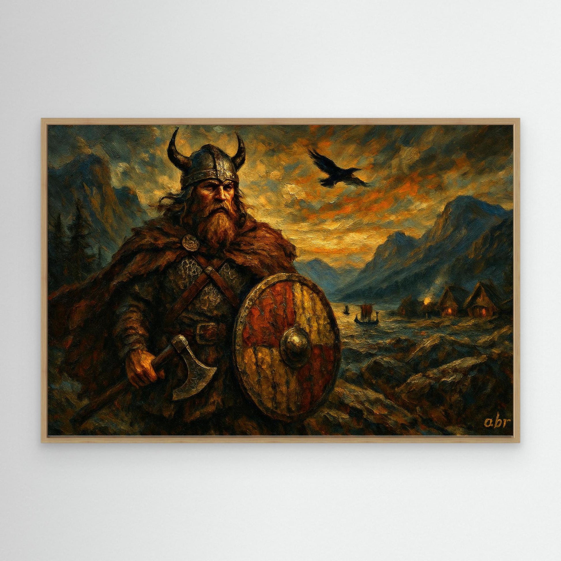 Norse Viking Defender Wall Print