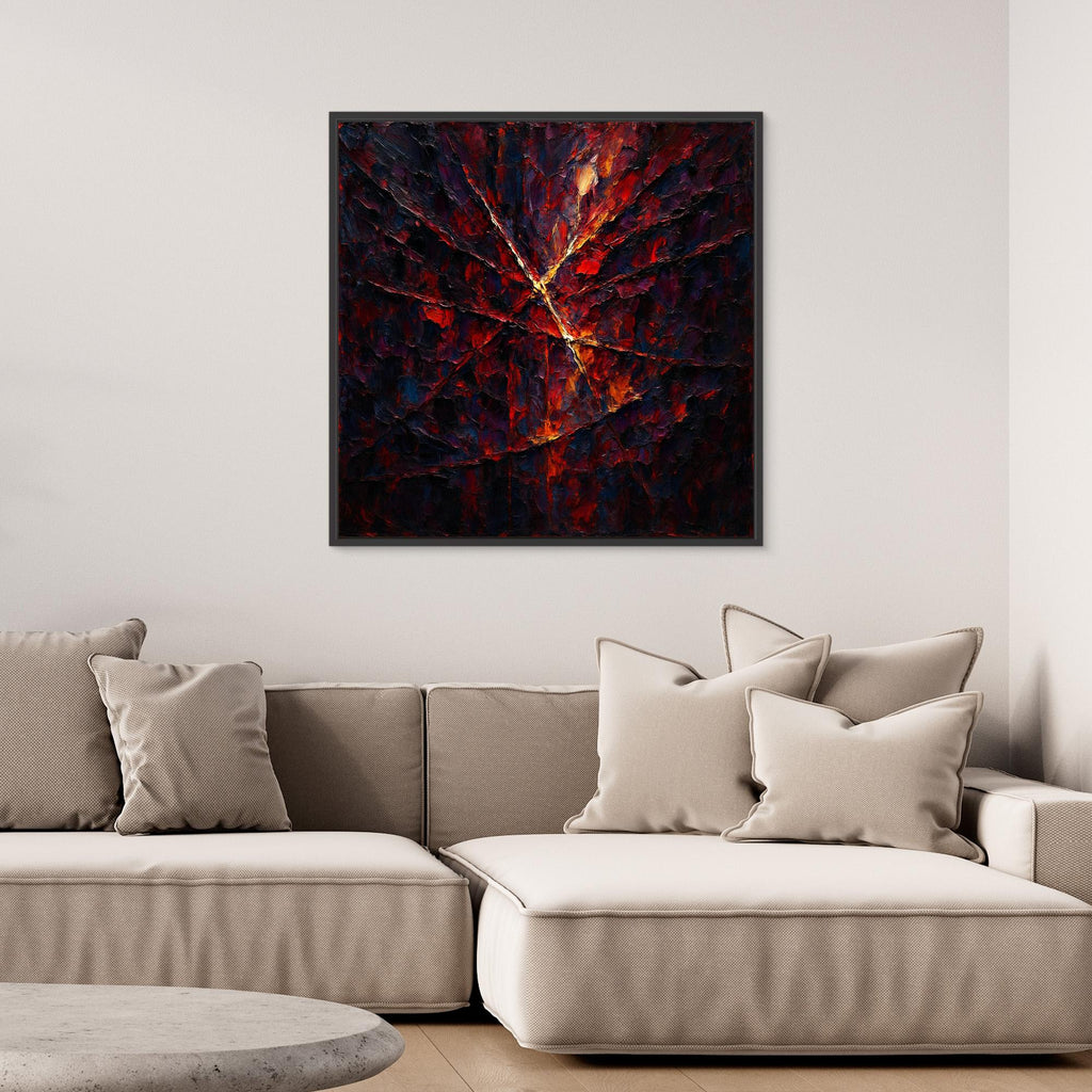 Cracked Fire Texture – Abstract Canvas Wall Art