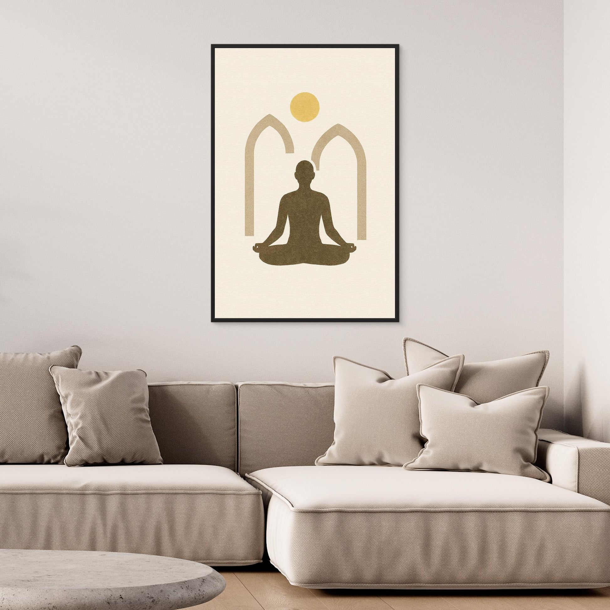 Sacred Stillness – Minimalist Meditation & Arch Canvas Art