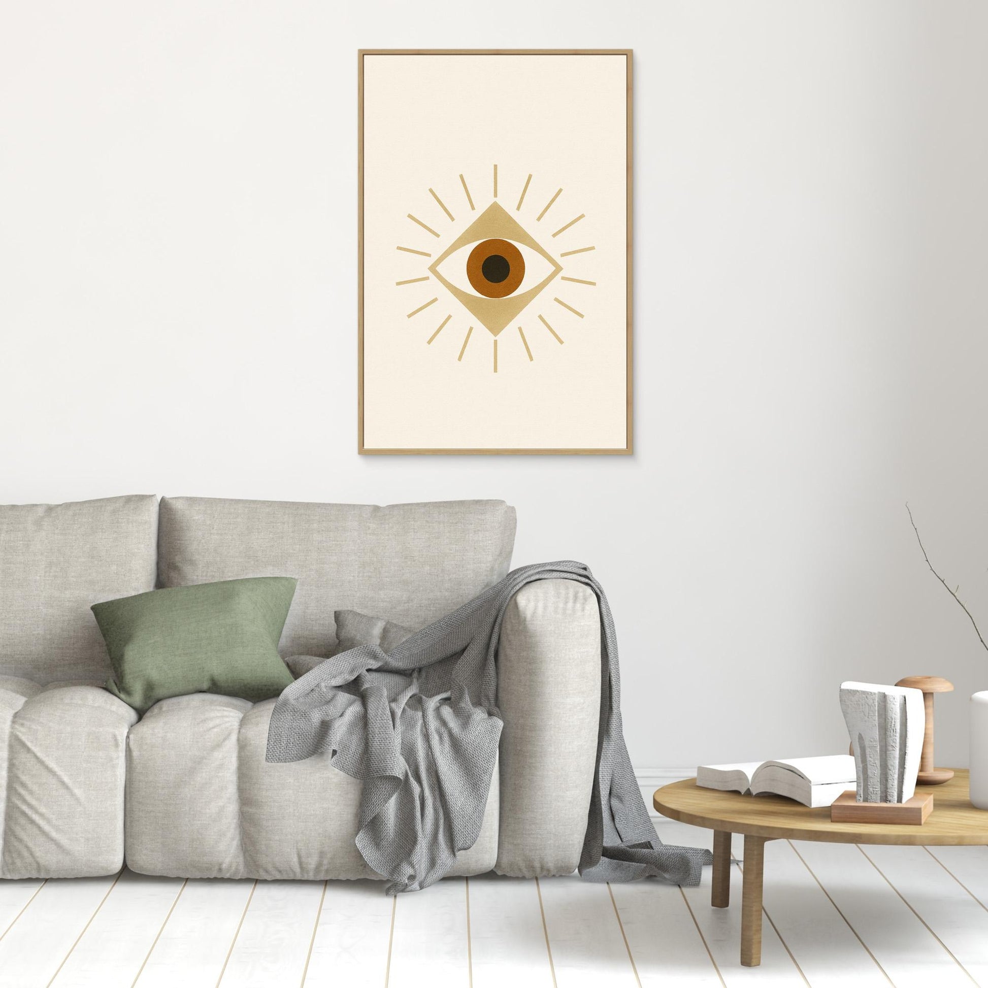 The All-Seeing Eye – Minimalist Spiritual Canvas Wall Art