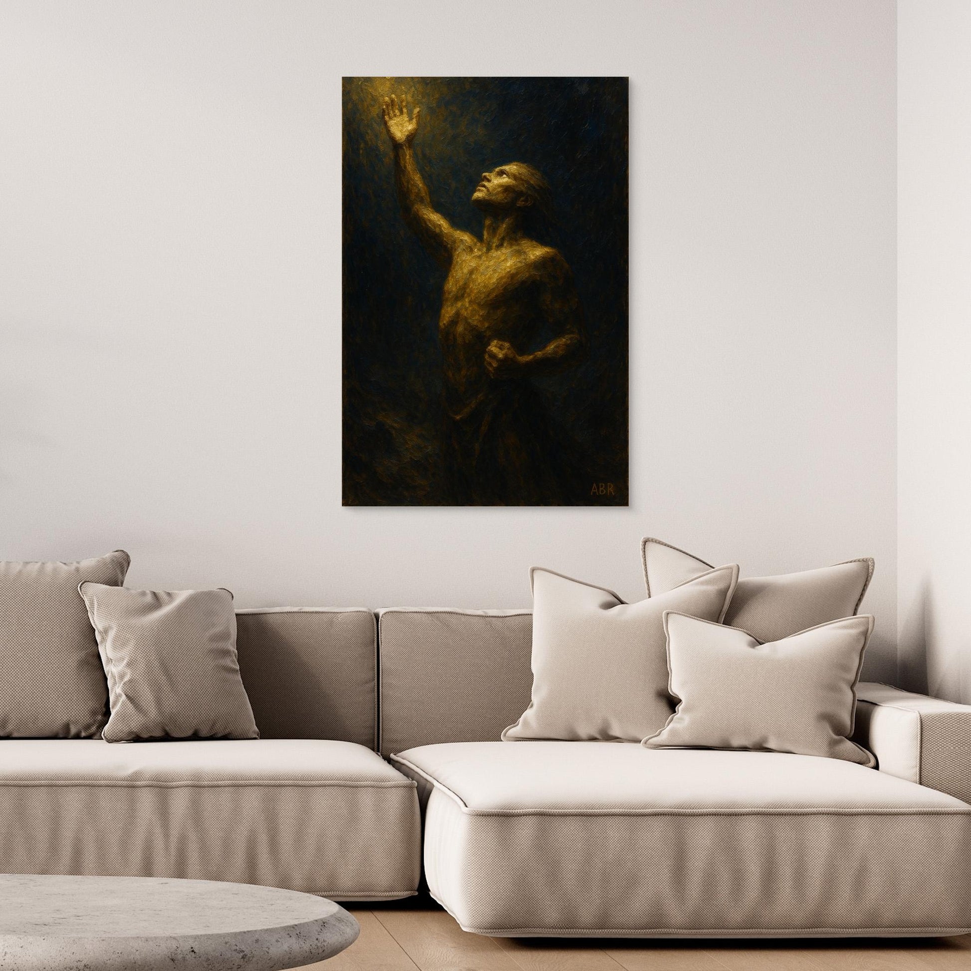 Reaching Toward Light – Figurative Canvas Wall Art