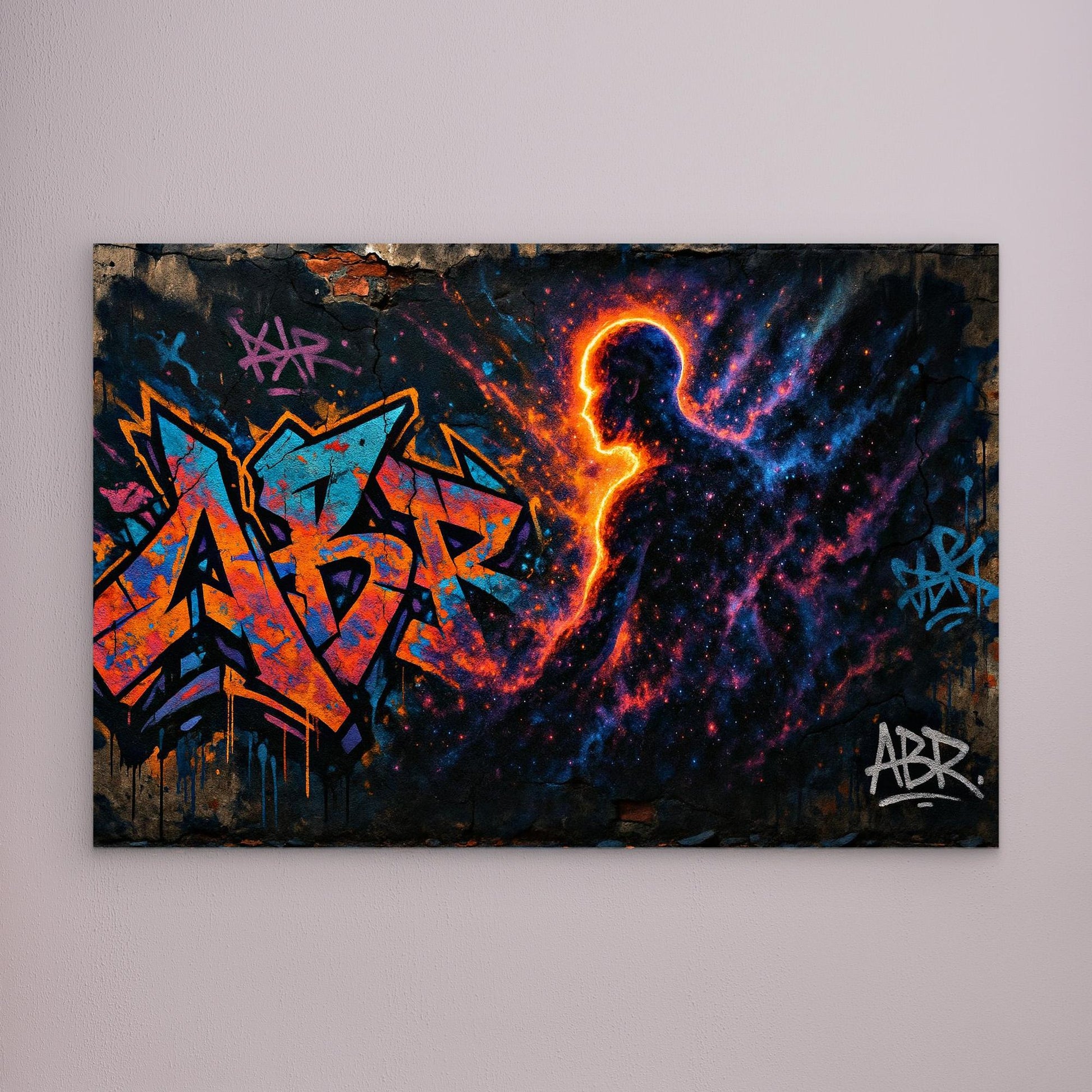 Galactic Silhouette Canvas Wall Art 