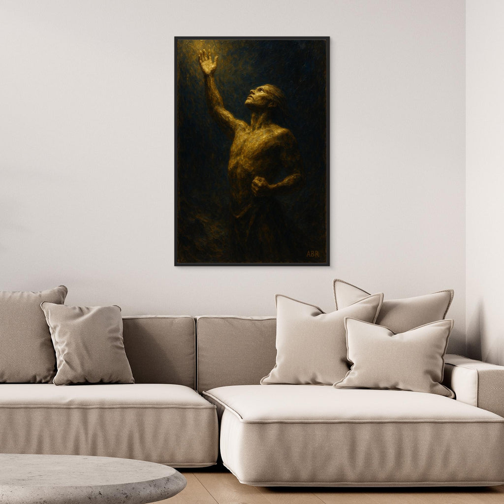 Reaching Toward Light – Figurative Canvas Wall Art