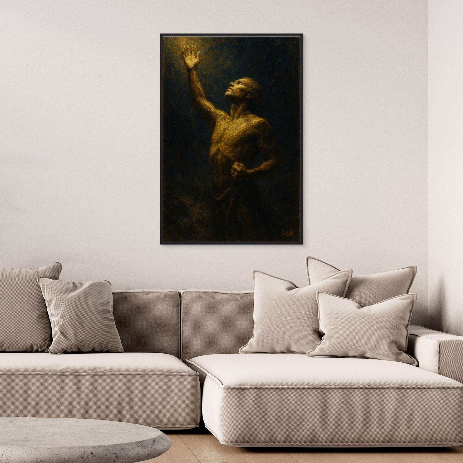 Reaching Toward Light – Figurative Canvas Wall Art