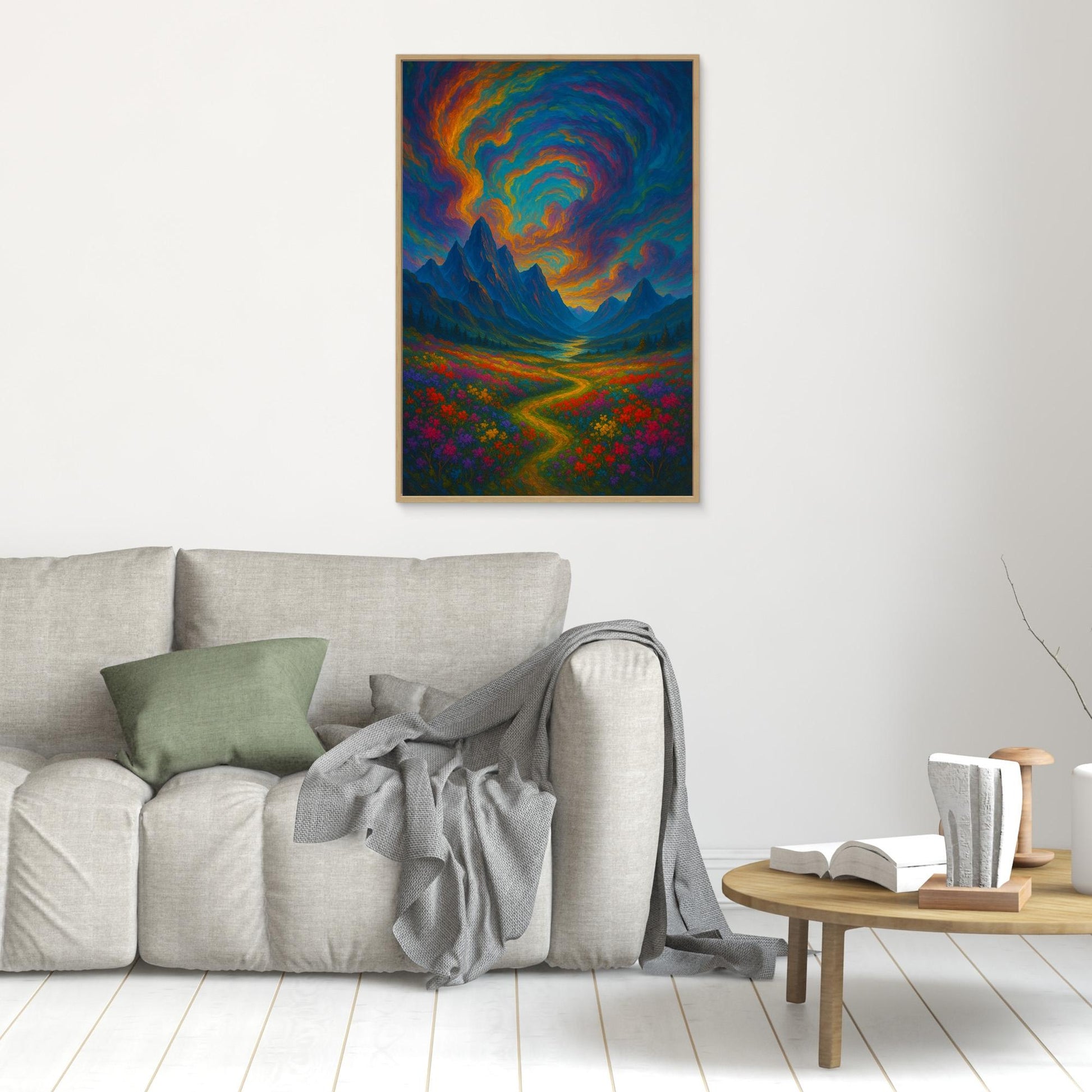 Colorful Fantasy Landscape Canvas Wall Art – Surreal Nature Print