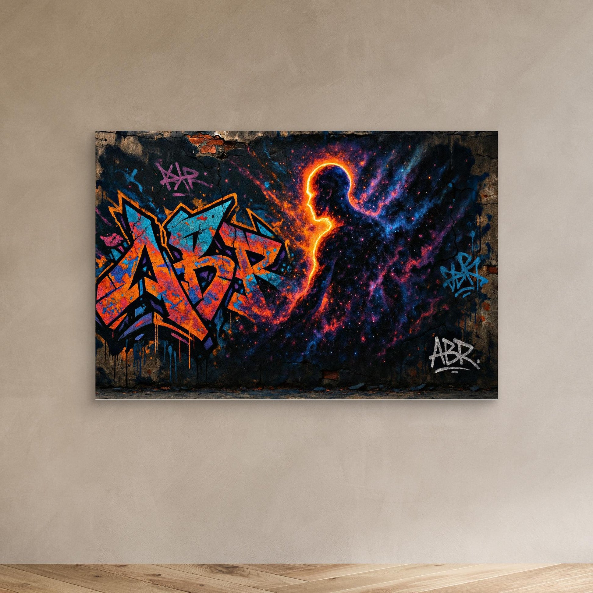 Galactic Silhouette Canvas Wall Art 