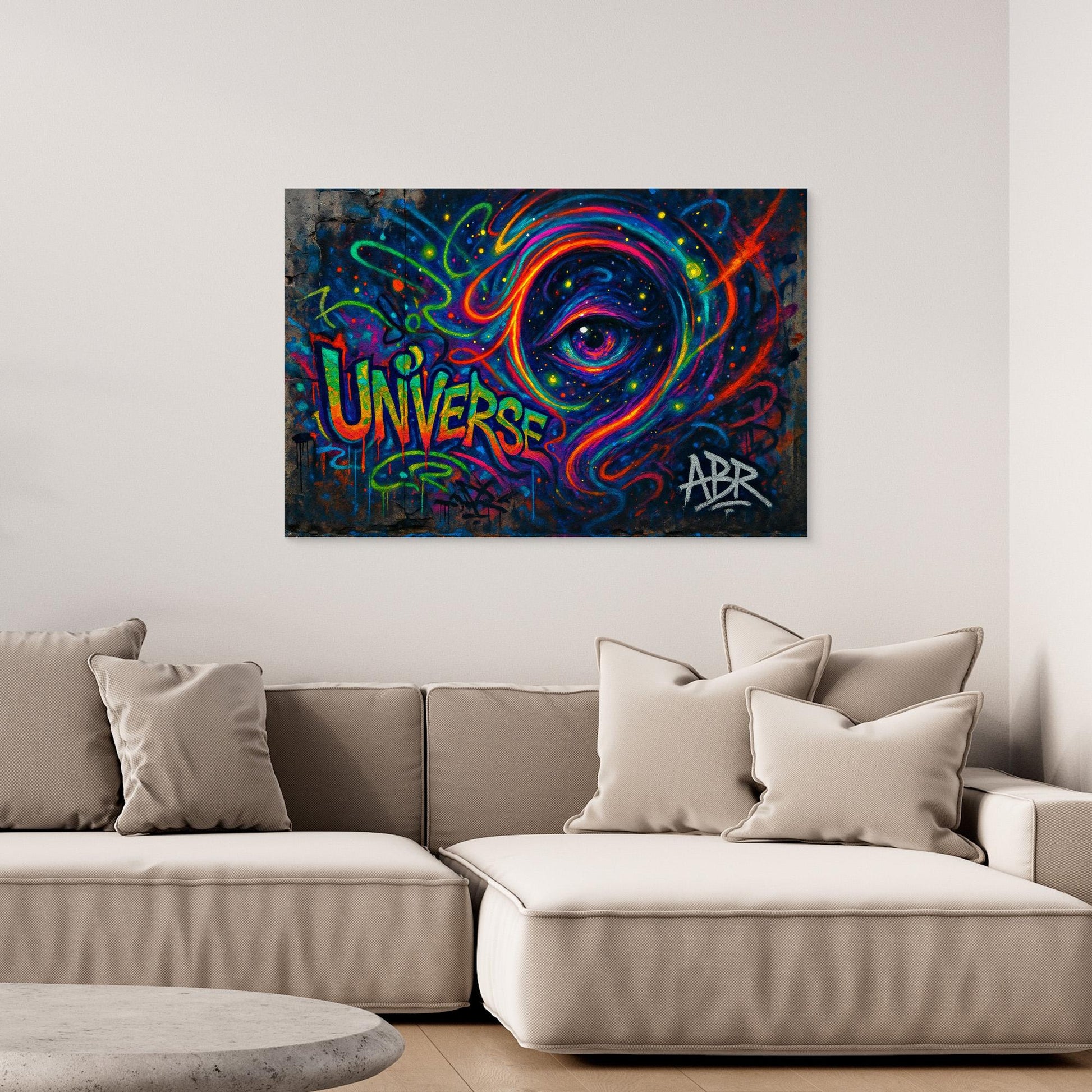 Cosmic Eye Graffiti Canvas Wall Art