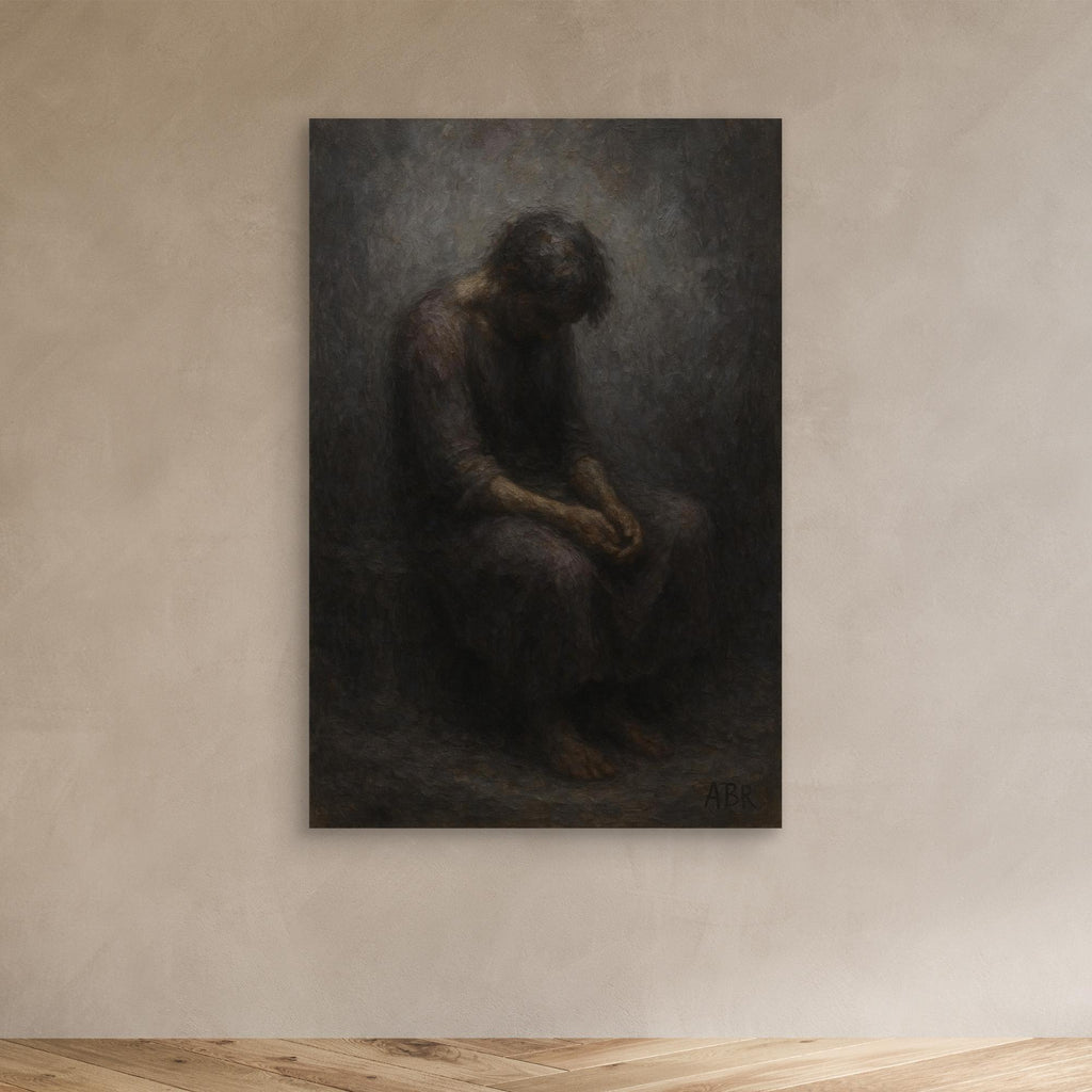 Melancholy Figurative Canvas Wall Art