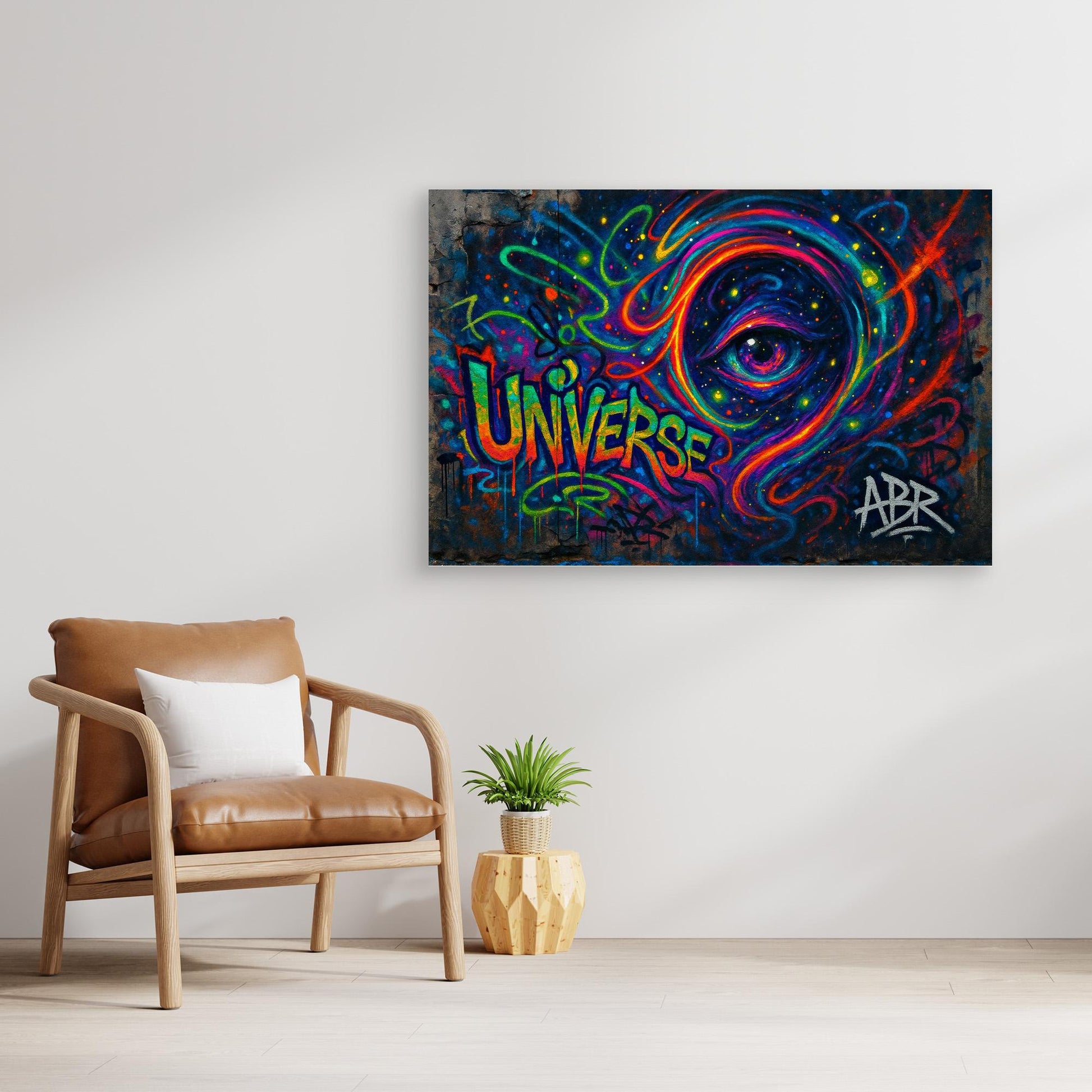Cosmic Eye Graffiti Canvas Wall Art