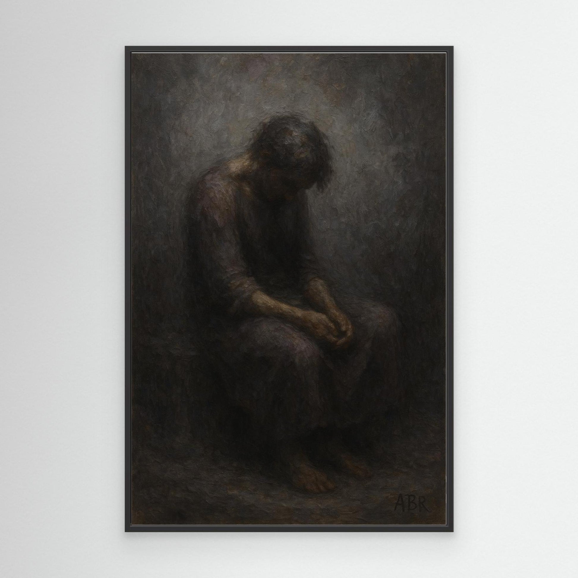 Melancholy Figurative Canvas Wall Art