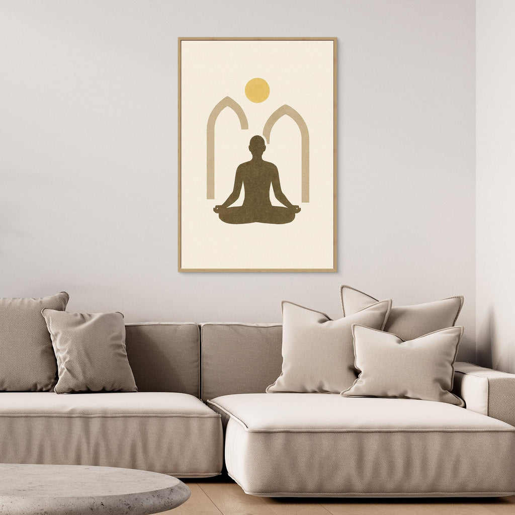 Sacred Stillness – Minimalist Meditation & Arch Canvas Art