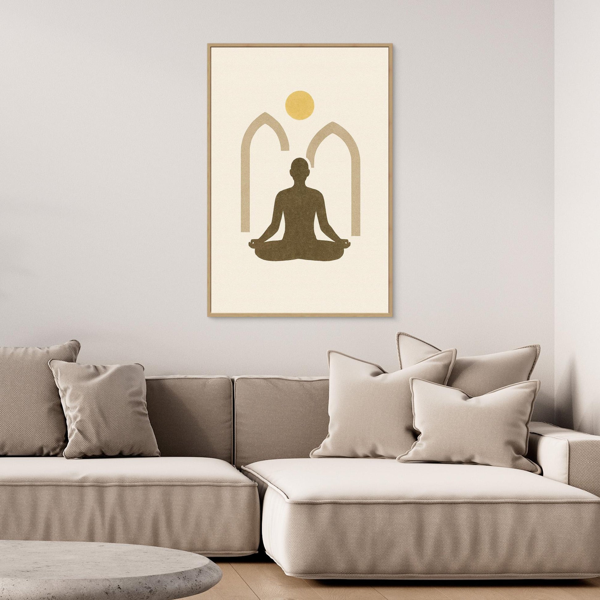Sacred Stillness – Minimalist Meditation & Arch Canvas Art