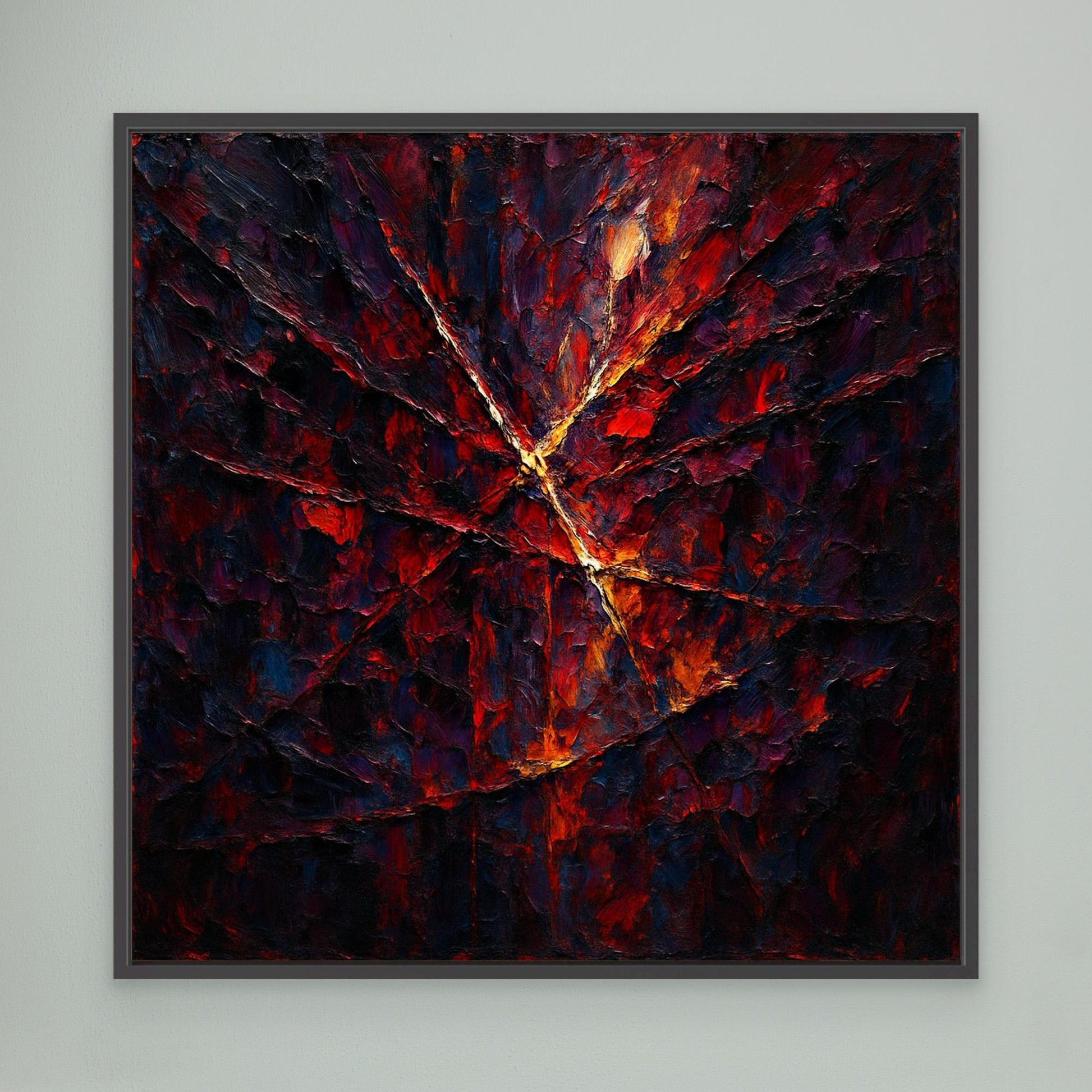 Cracked Fire Texture – Abstract Canvas Wall Art