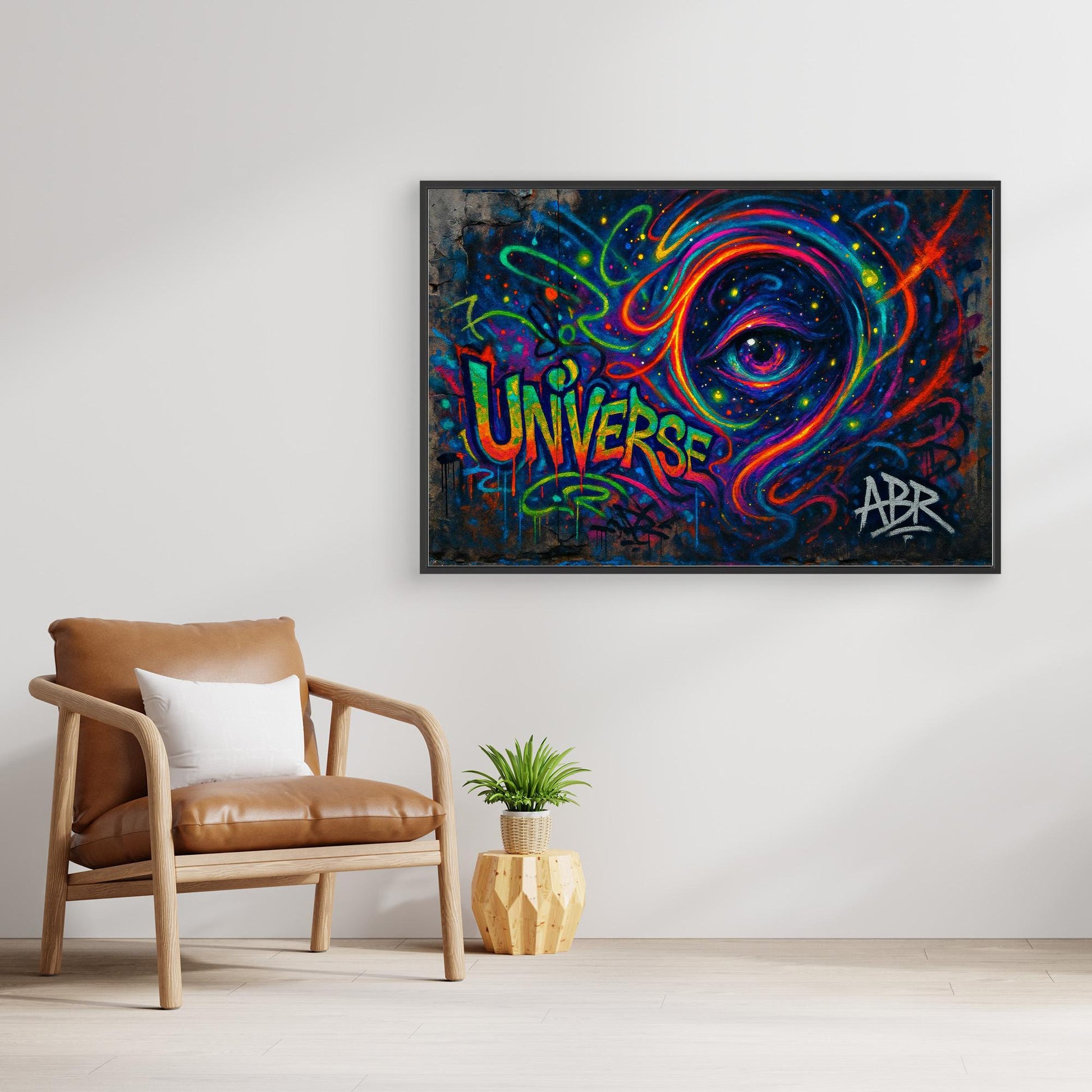 Cosmic Eye Graffiti Canvas Wall Art