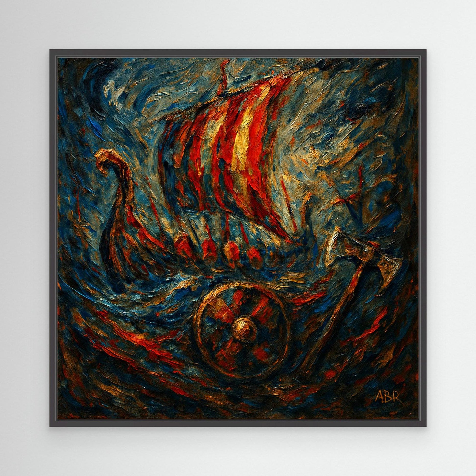 Viking Longship Canvas Wall Art