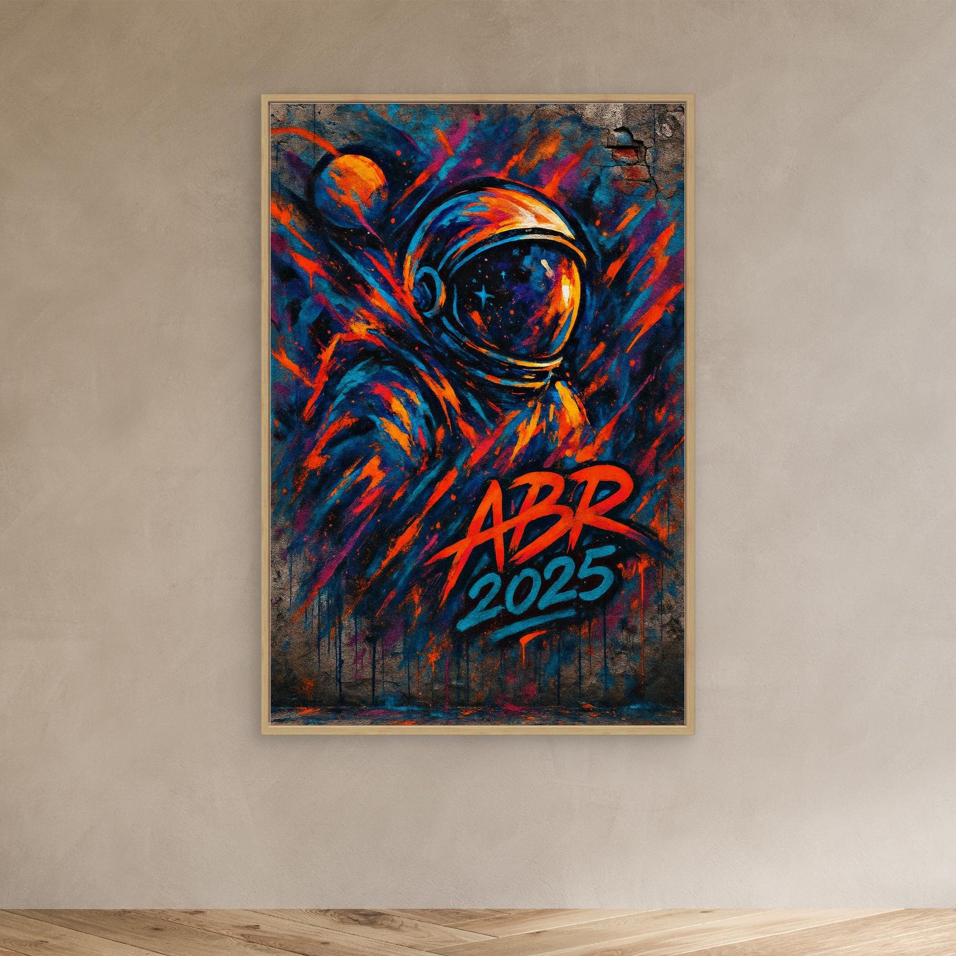Graffiti Astronaut Canvas Wall Art – Space Street Style Print