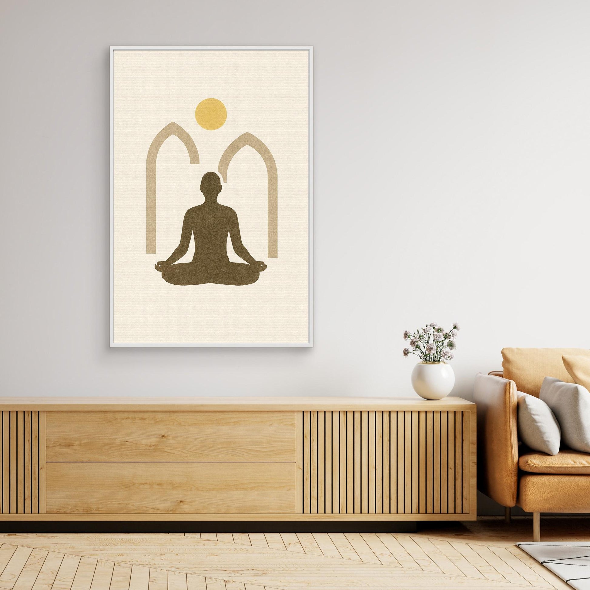 Sacred Stillness – Minimalist Meditation & Arch Canvas Art