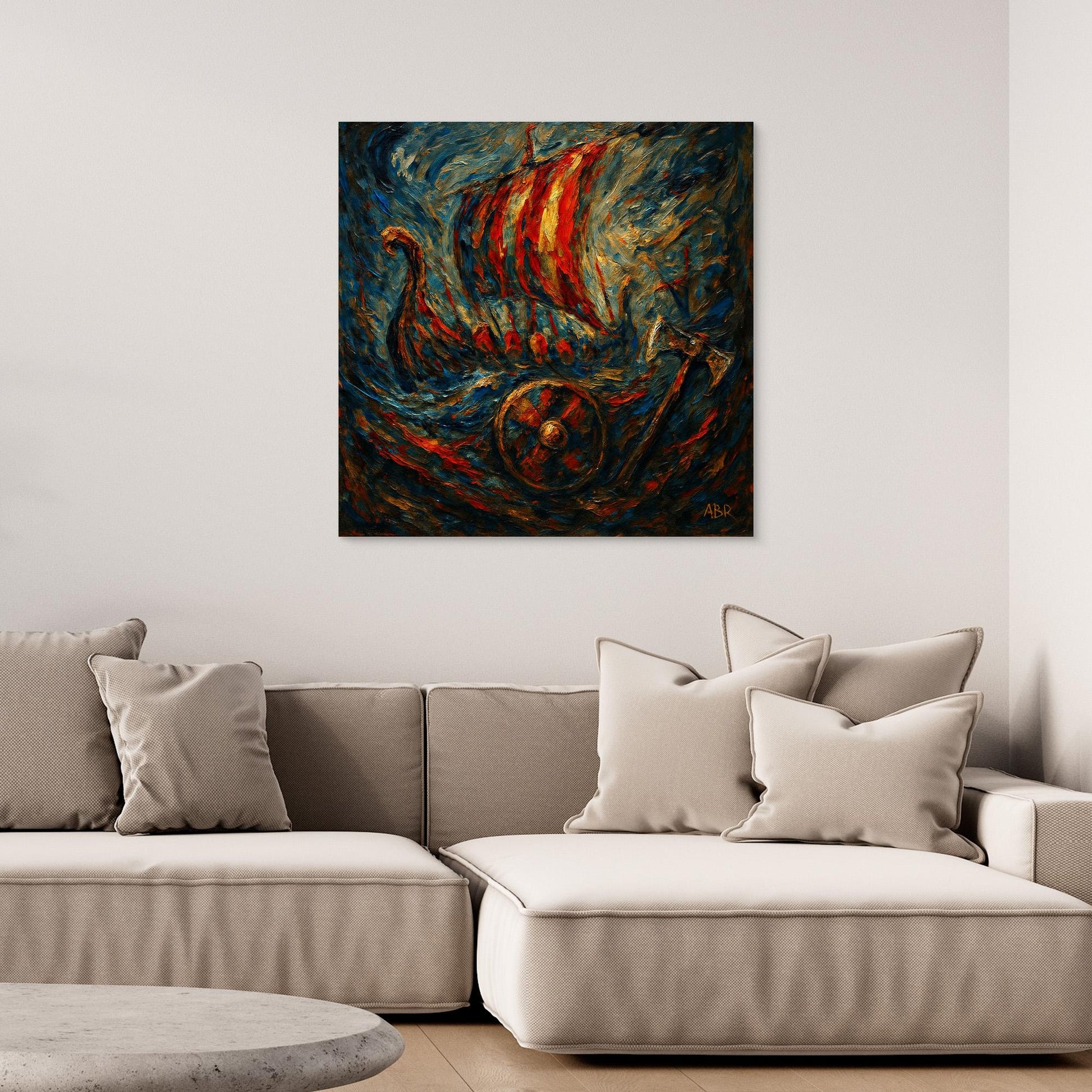 Viking Longship Canvas Wall Art