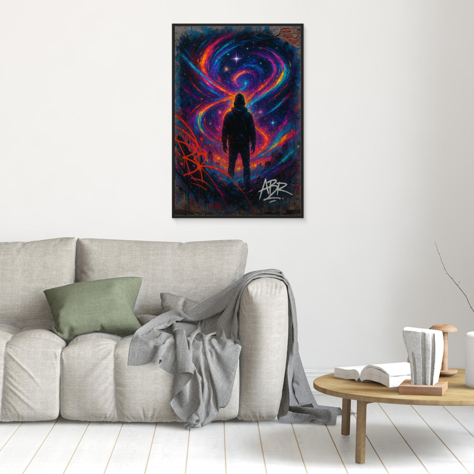 Galaxy Silhouette Canvas Wall Art – Urban Psychedelic Style